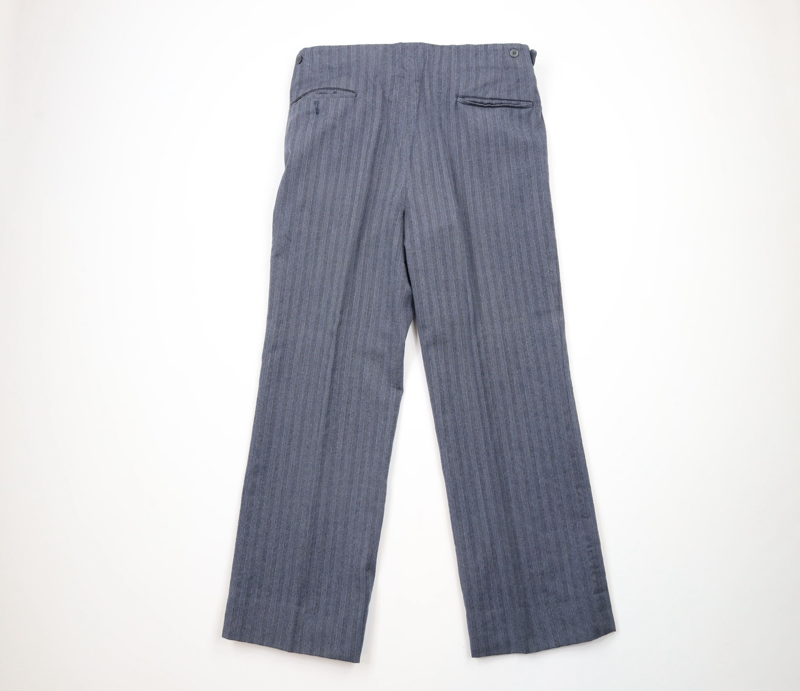 Vintage Vintage 70s Streetwear Wool Striped Bell Bottoms Pants USA Size US 32 / EU 48 - 10 Thumbnail