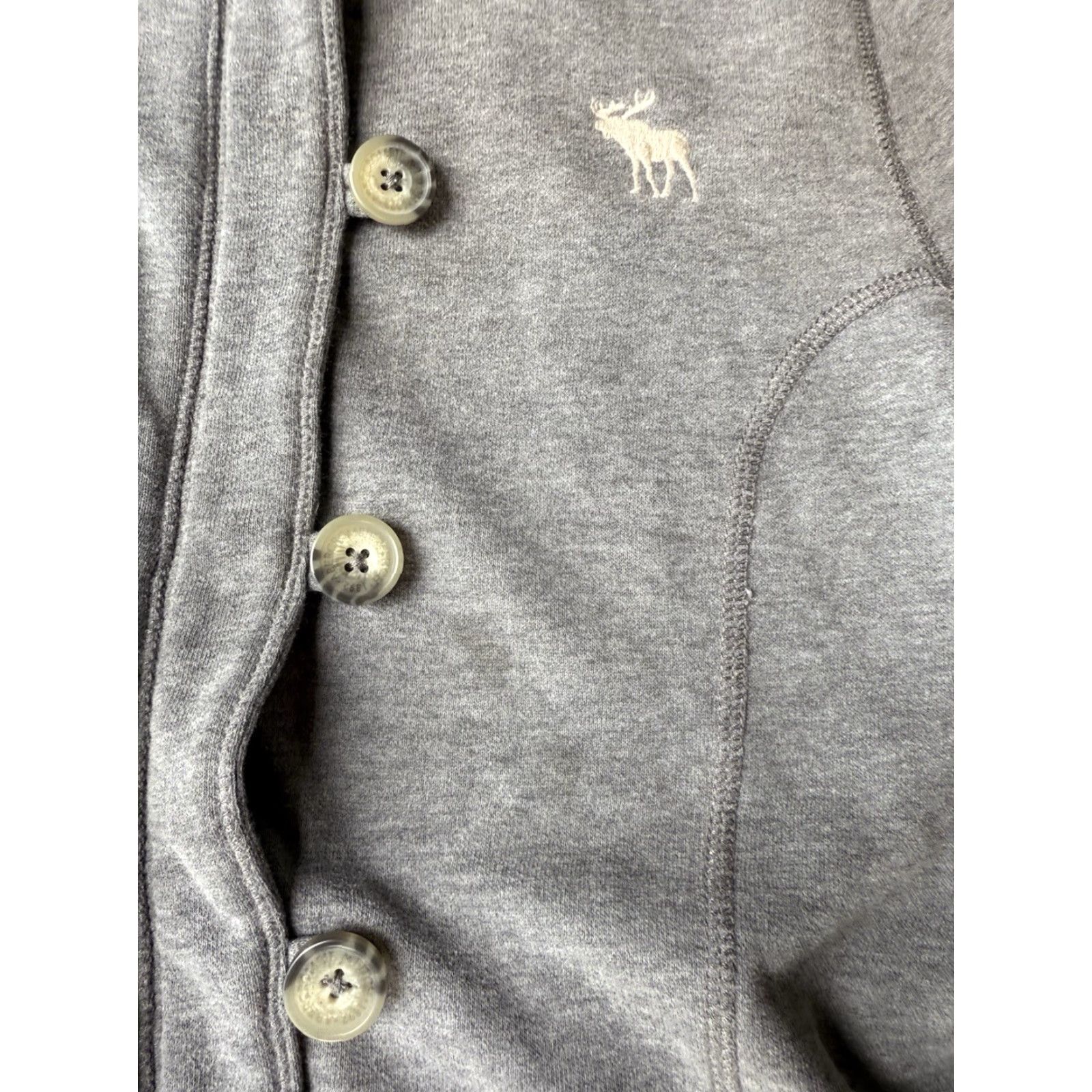 Abercrombie & Fitch VINTAGE Abercrombie Fur Moose Hoodie Sweatshirt Jacket Womens Large Gray Size L / US 10 / IT 46 - 5 Thumbnail