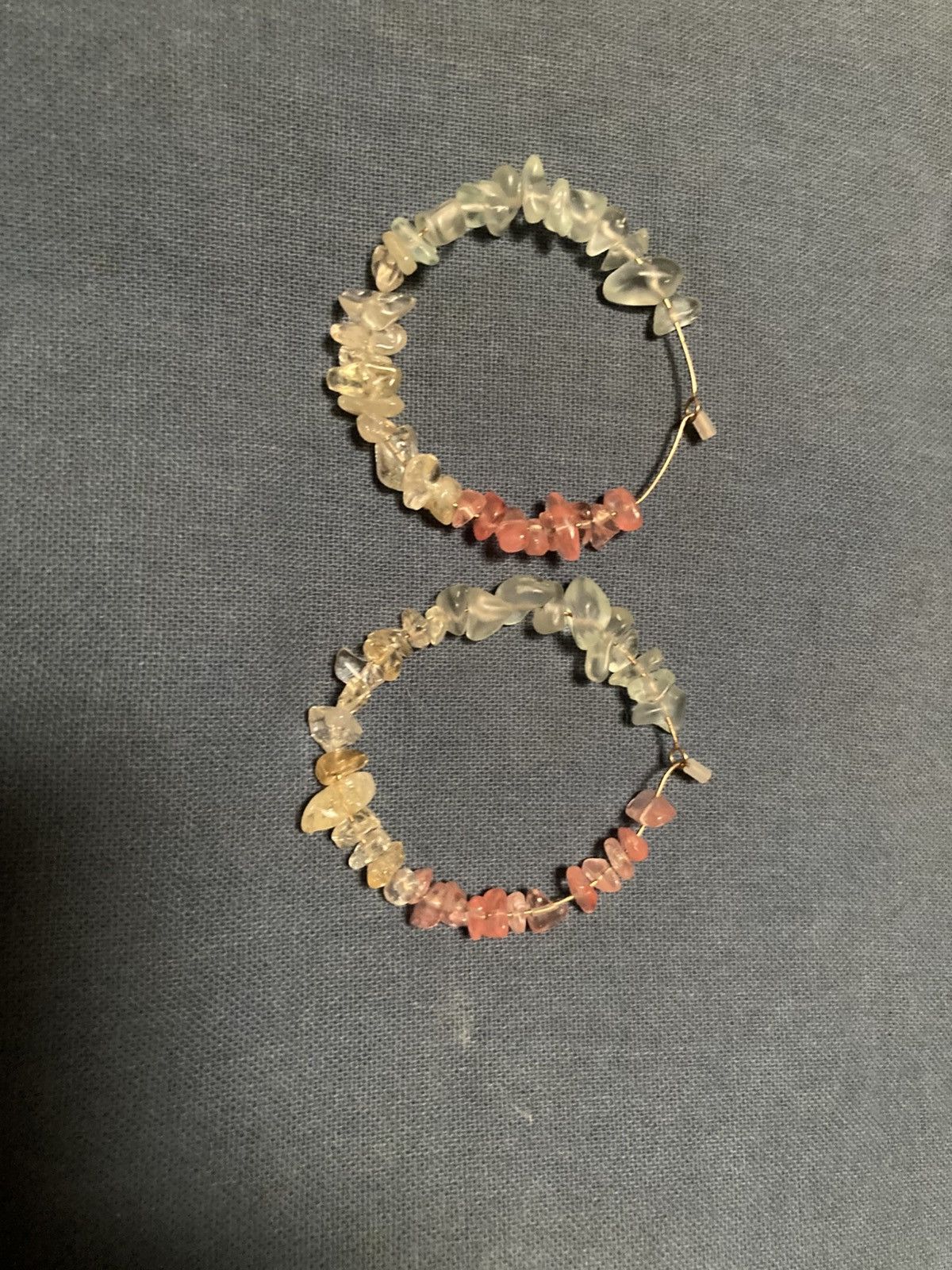 Other Glass Pebble beaded hoop earrings Size ONE SIZE - 2 Thumbnail