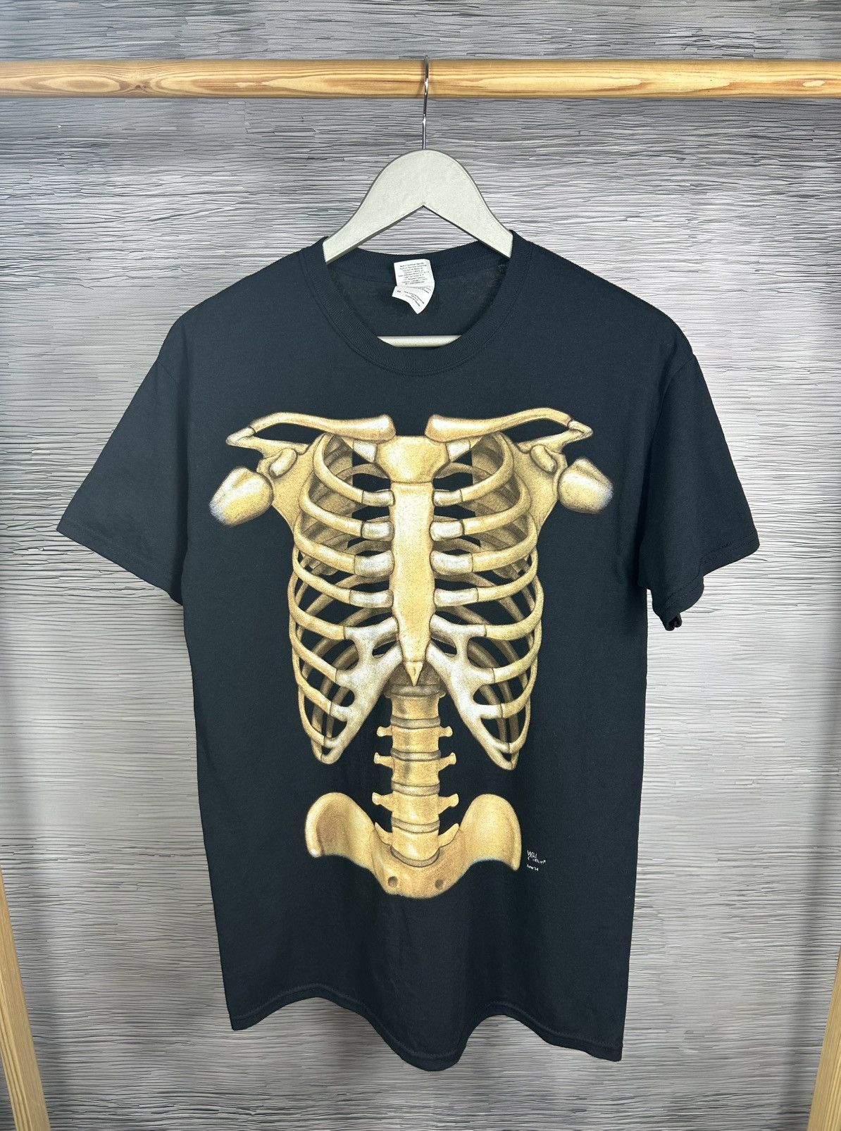 Vintage SKELETON-Bones Ribs X-Ray Anatomy Biology Science T-Shirt M Size US M / EU 48-50 / 2 - 1 Thumbnail