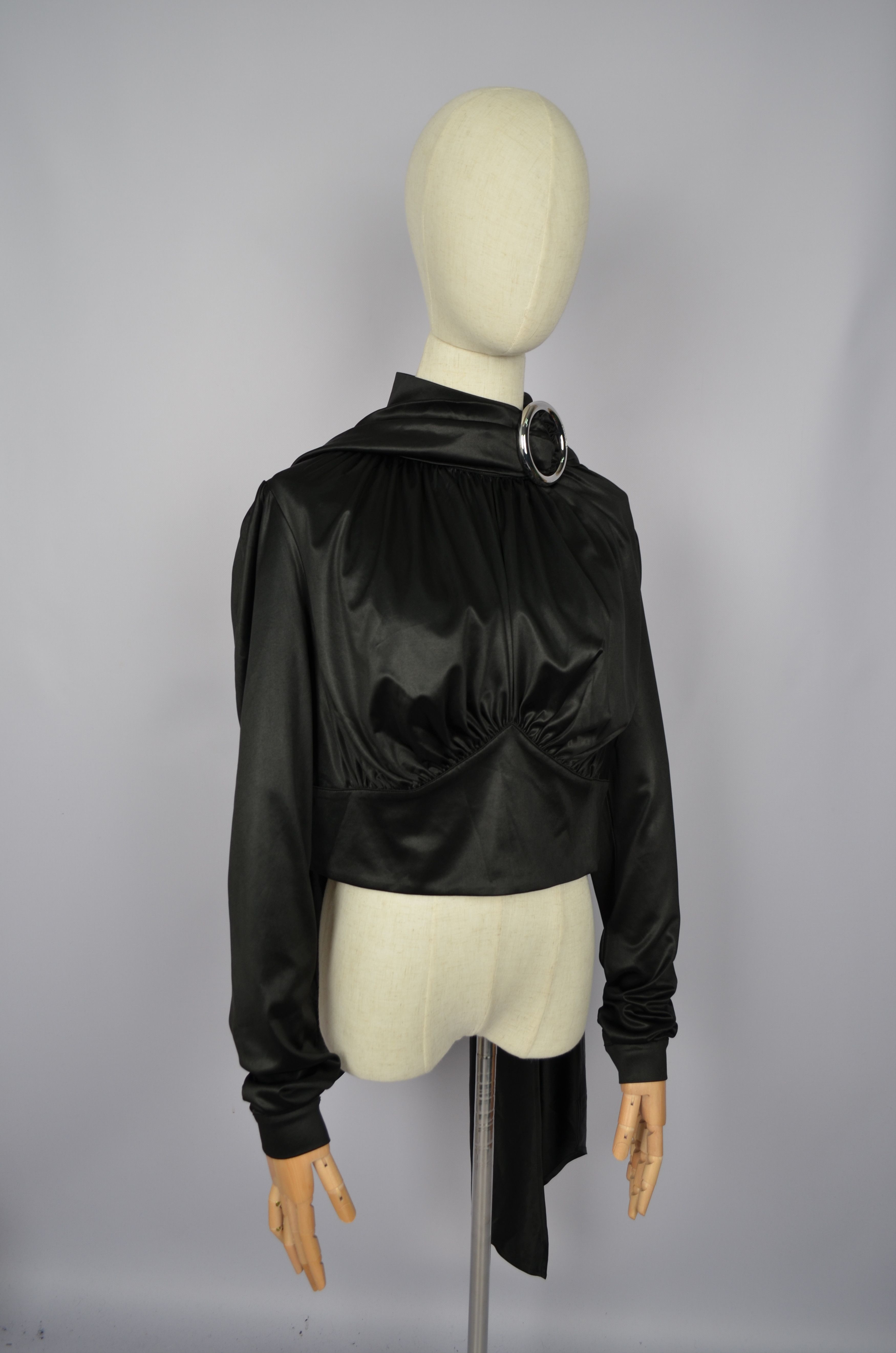 Designer × H&M × Paco Rabanne H&M x Paco Rabanne Eastman Naia Acetate Scarf Top Blouse Size XL / US 12-14 / IT 48-50 - 19 Thumbnail