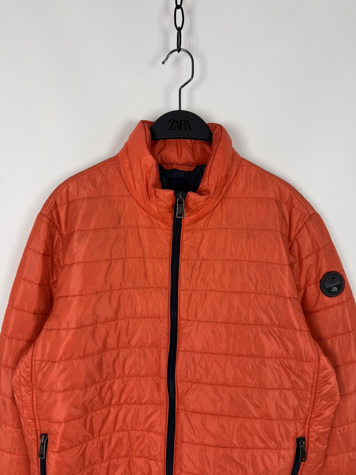Napapijri Napapijri Quilted Orange Light Jacket Size US L / EU 52-54 / 3 - 2 Thumbnail
