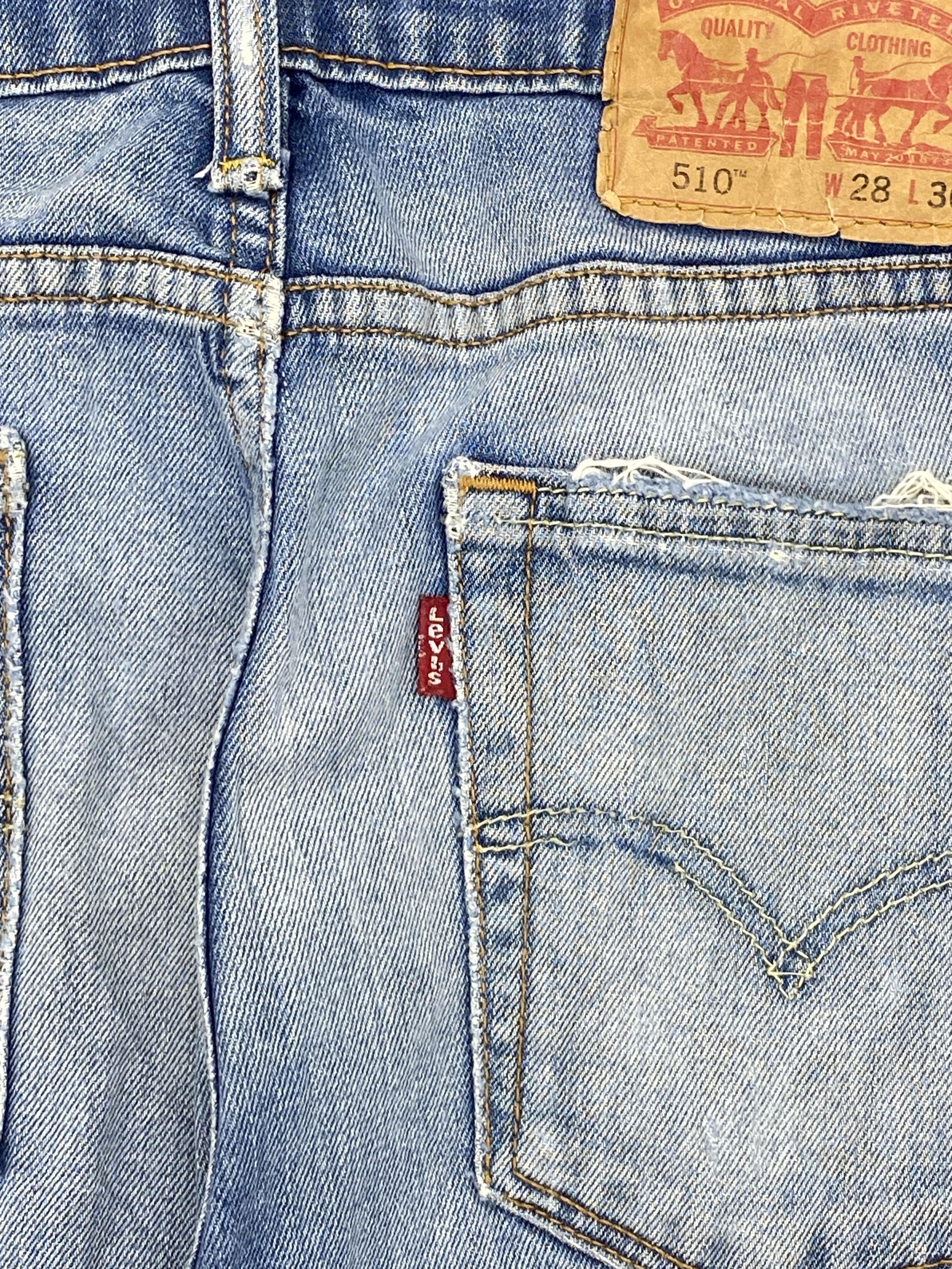 Levi's Vintage Levi's 510 Distressed Skinny Jeans DP2691 Size US 28 / EU 44 - 6 Thumbnail