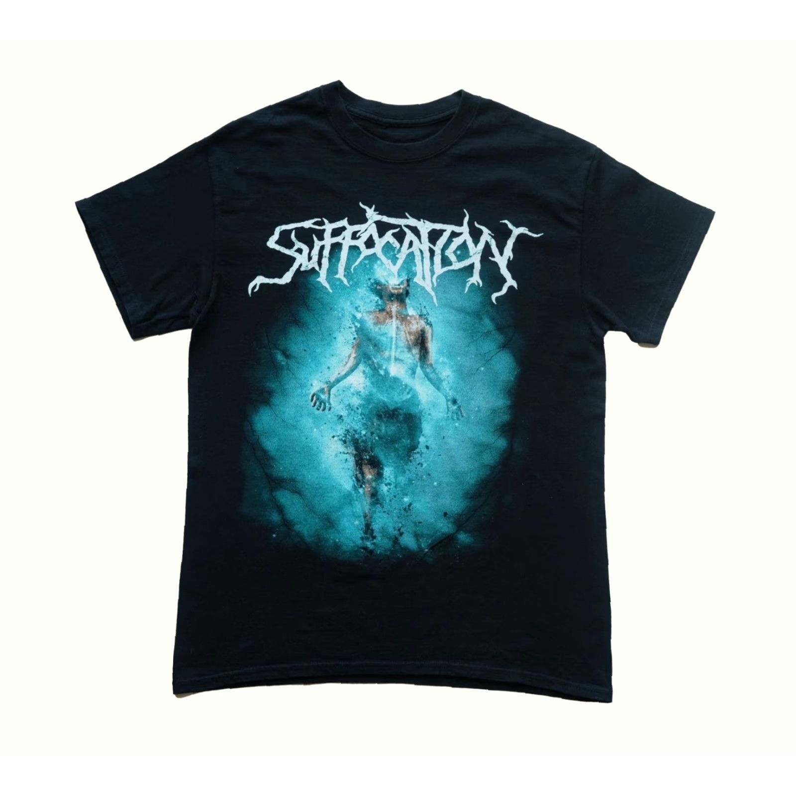 Anvil VINTAGE SUFFOCATION BAND T shirt Metal Tour 90s Y2K Black Mens L Size Short Sleeve Crew Neck Anvil Regular Size US L / EU 52-54 / 3 - 3 Thumbnail