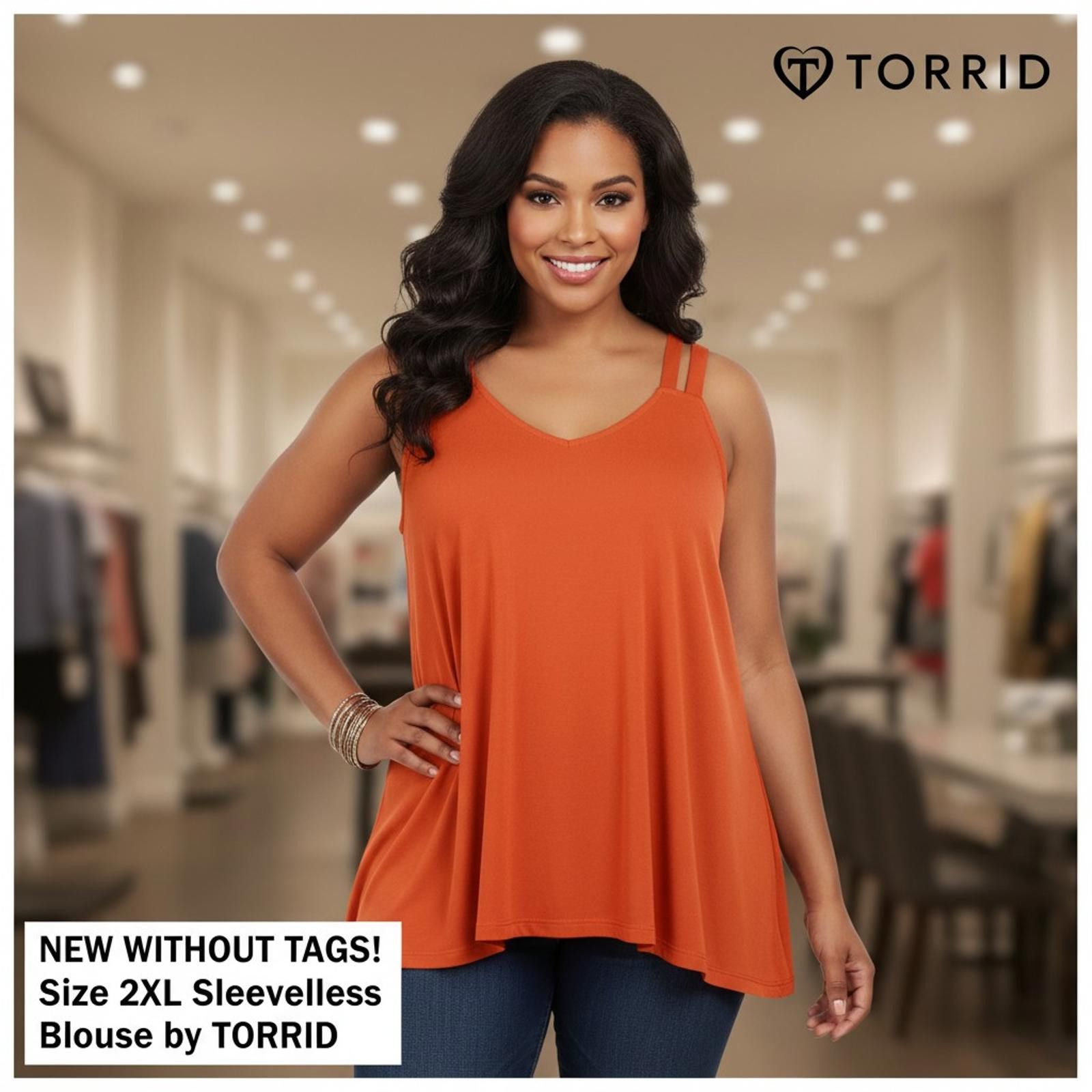 Other TORRID Size 2XL Sleeveless Blouse in Rust Orange Size XXL / US 16-18 / IT 52-54 - 2 Thumbnail