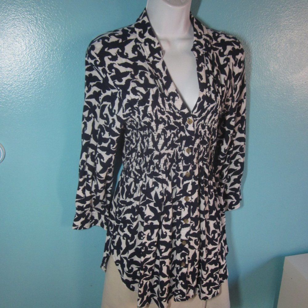 Anthropologie Maeve XS Smocked Tunic Size XS / US 0-2 / IT 36-38 - 12 Thumbnail