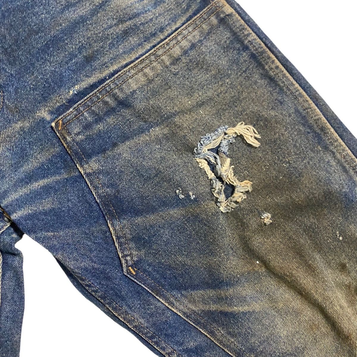 Vintage Prison Blu double knee distressed worker pant Size US 32 / EU 48 - 8 Thumbnail