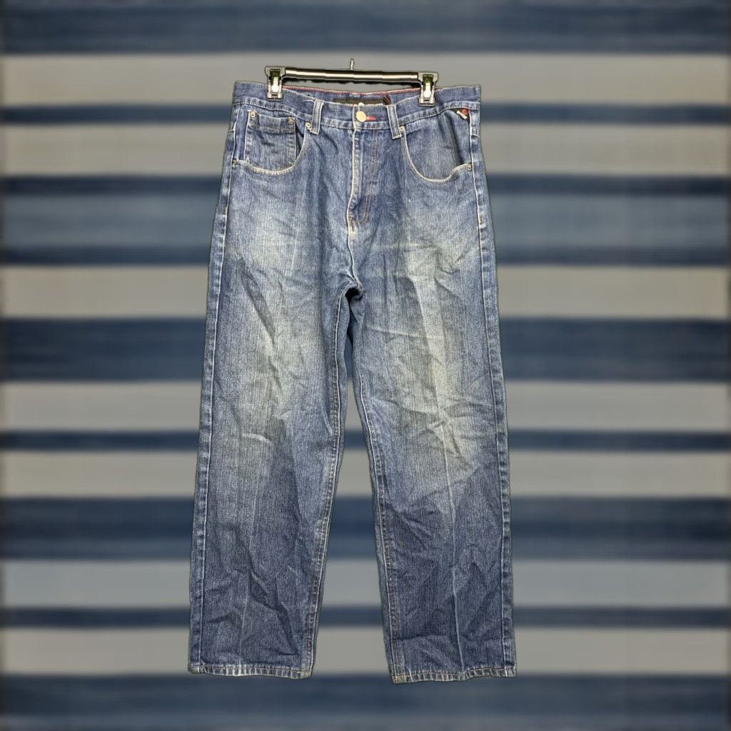 Enyce VINTAGE Enyce Jeans Men 36x30 Denim Wide Leg Baggy Hip Hop Skater 80s 90s Y2K Casual Size US 36 / EU 52 - 1 Thumbnail
