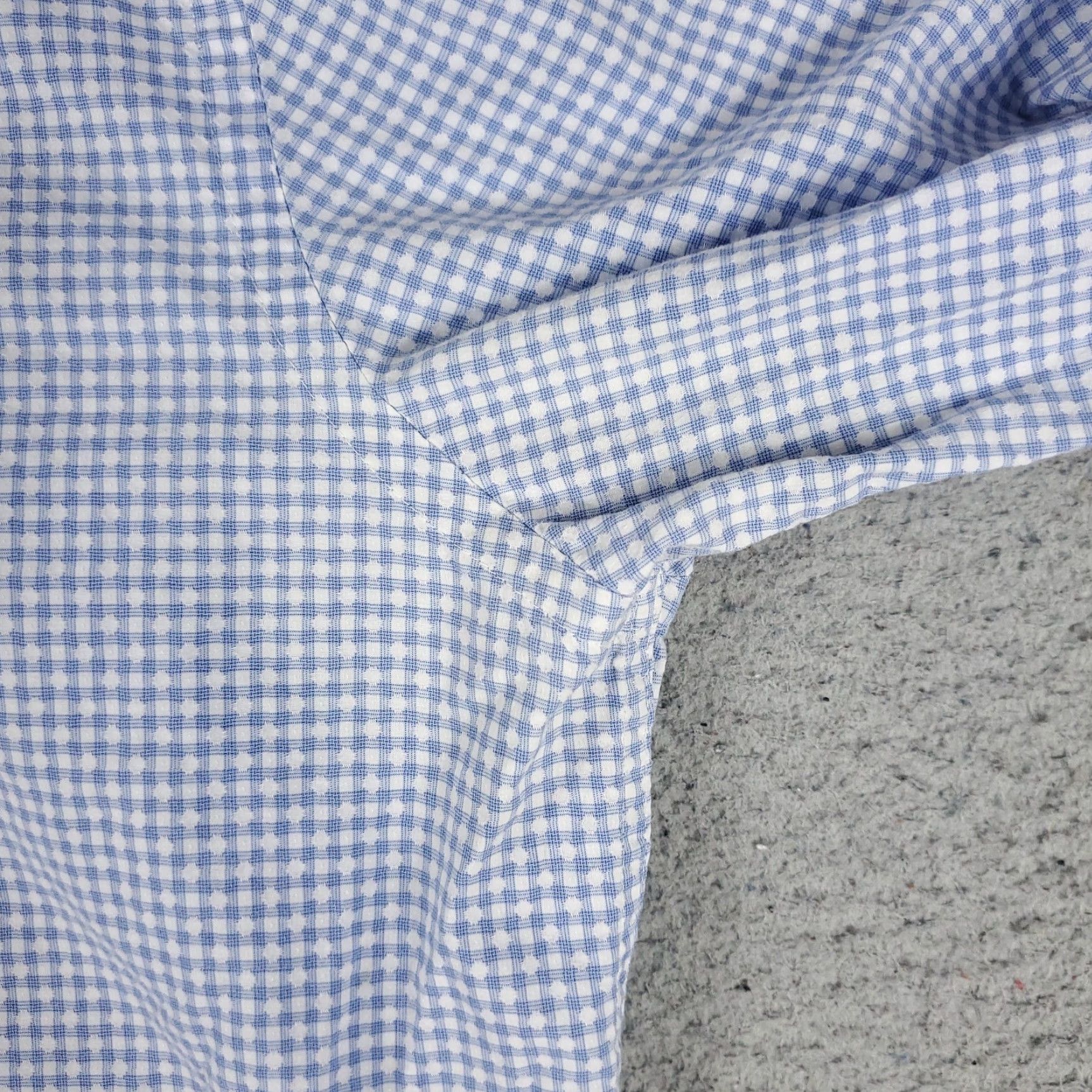 BUGATCHI Bugatchi Uomo Dress Shirt Mens 16 Blue Plaid Long Sleeve Button-Up Classic Size 42R - 4 Thumbnail