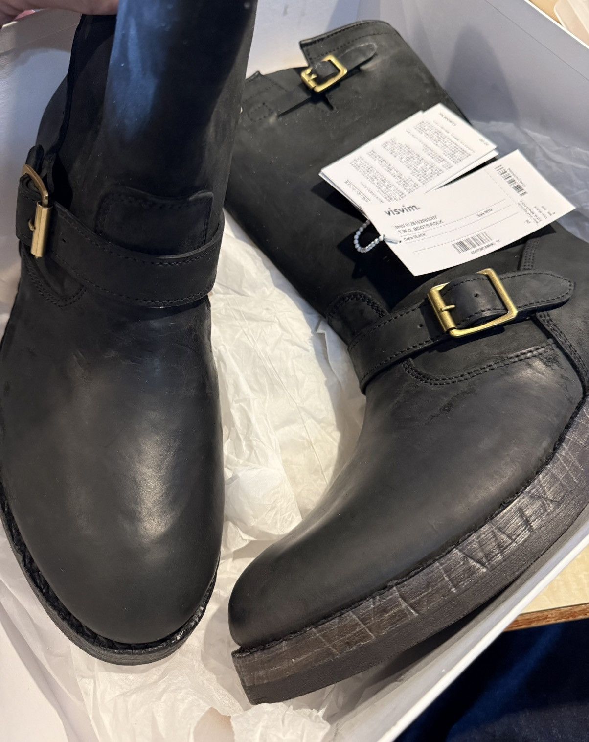 Visvim New Visvim 26SS T.W.O Folk Boots Horsehide Mens M10 Black Size US 10 / EU 43 - 5 Thumbnail