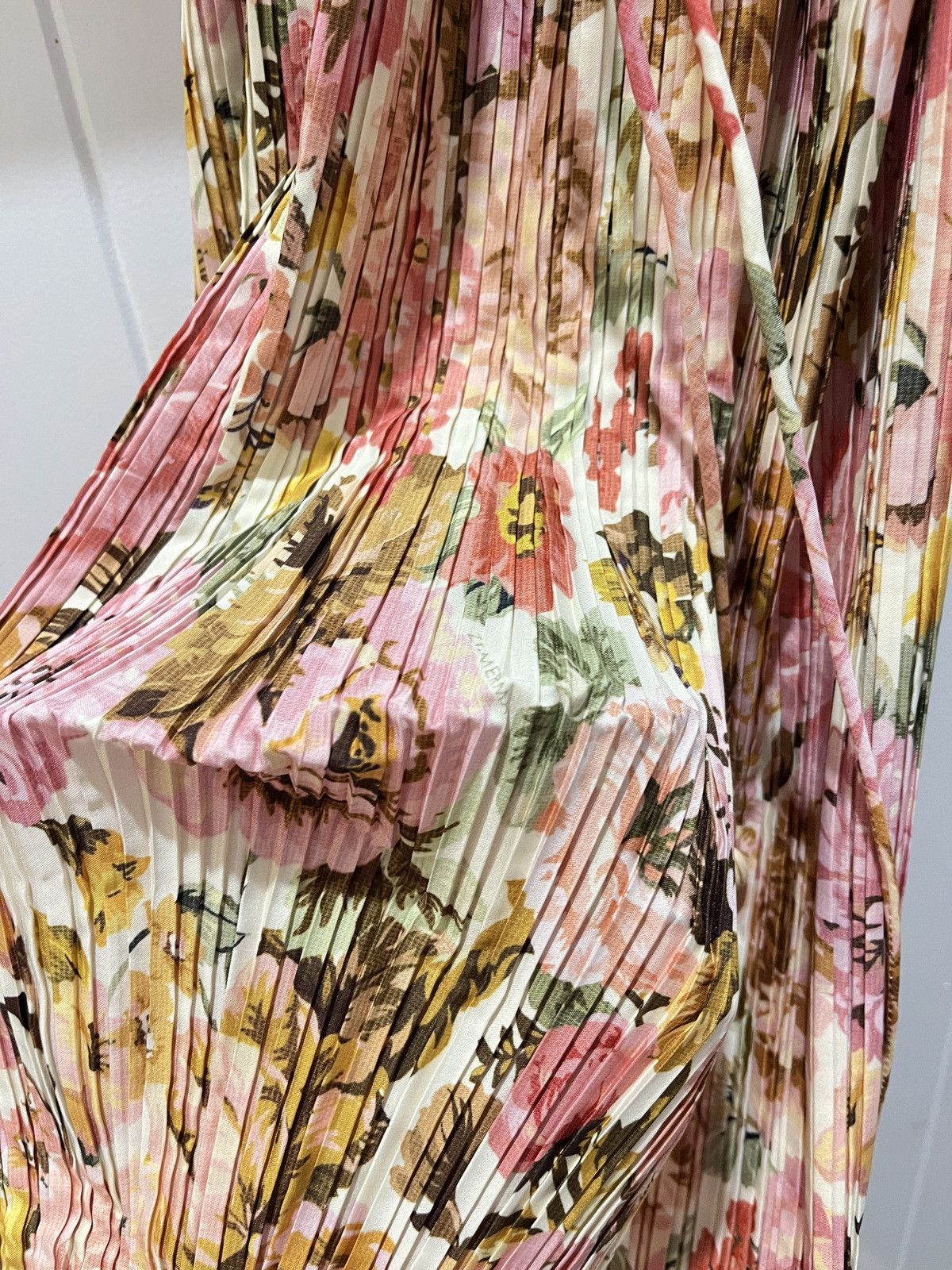 Zimmermann oc11z0525 Pleated Slip Midi Dress in Multicolor Size M / US 6-8 / IT 42-44 - 6 Thumbnail