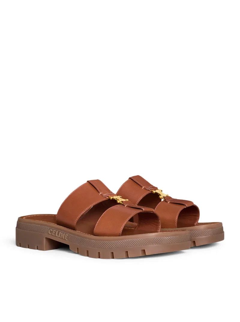 Celine CELINE Clea $970 Tan Leather Mules New & Authentic Size US 6 / IT 36 - 2 Thumbnail