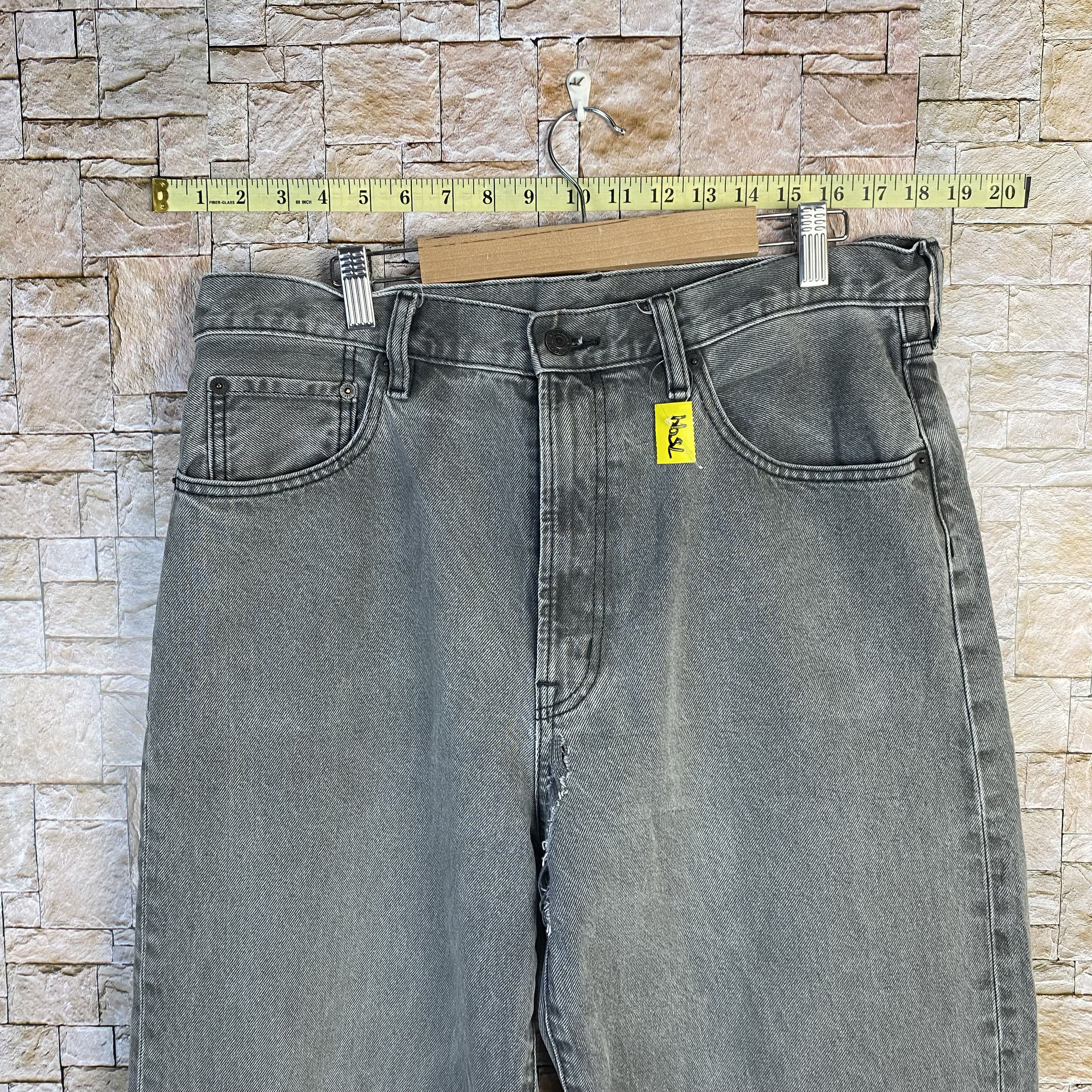 Japanese Brand GU japan grey Denim vintage Pants #7594 Size US 34 / EU 50 - 5 Thumbnail