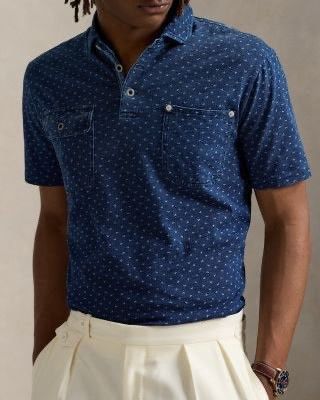 Polo Ralph Lauren Vintage RRL Polo Ralph Lauren Indigo Pocket Jersey Shirt Size US XL / EU 56 / 4 - 1 Thumbnail