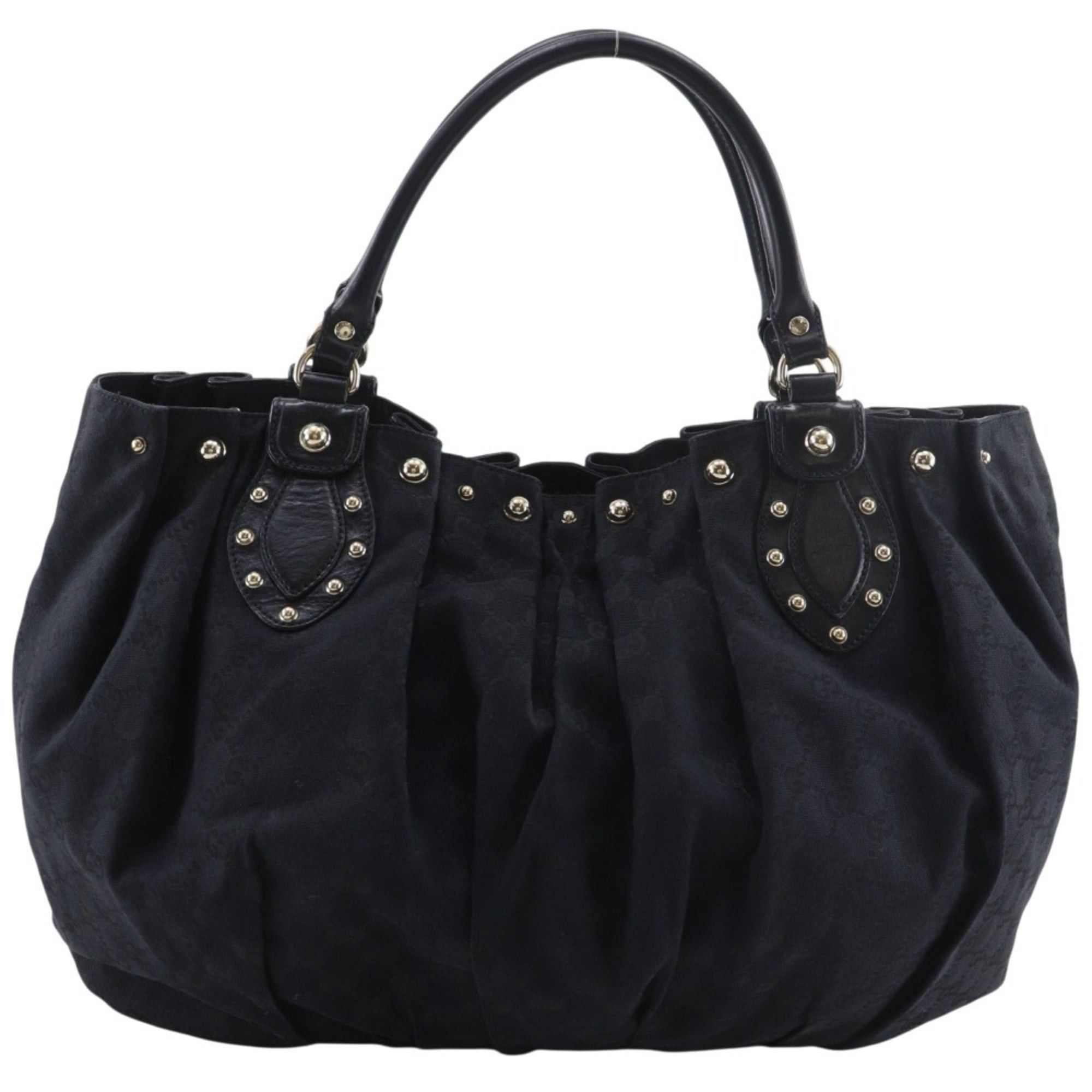 Gucci Gucci Studded Tote Bag 203626 GG Canvas Black A4 Studs Women's Size ONE SIZE - 1 Thumbnail
