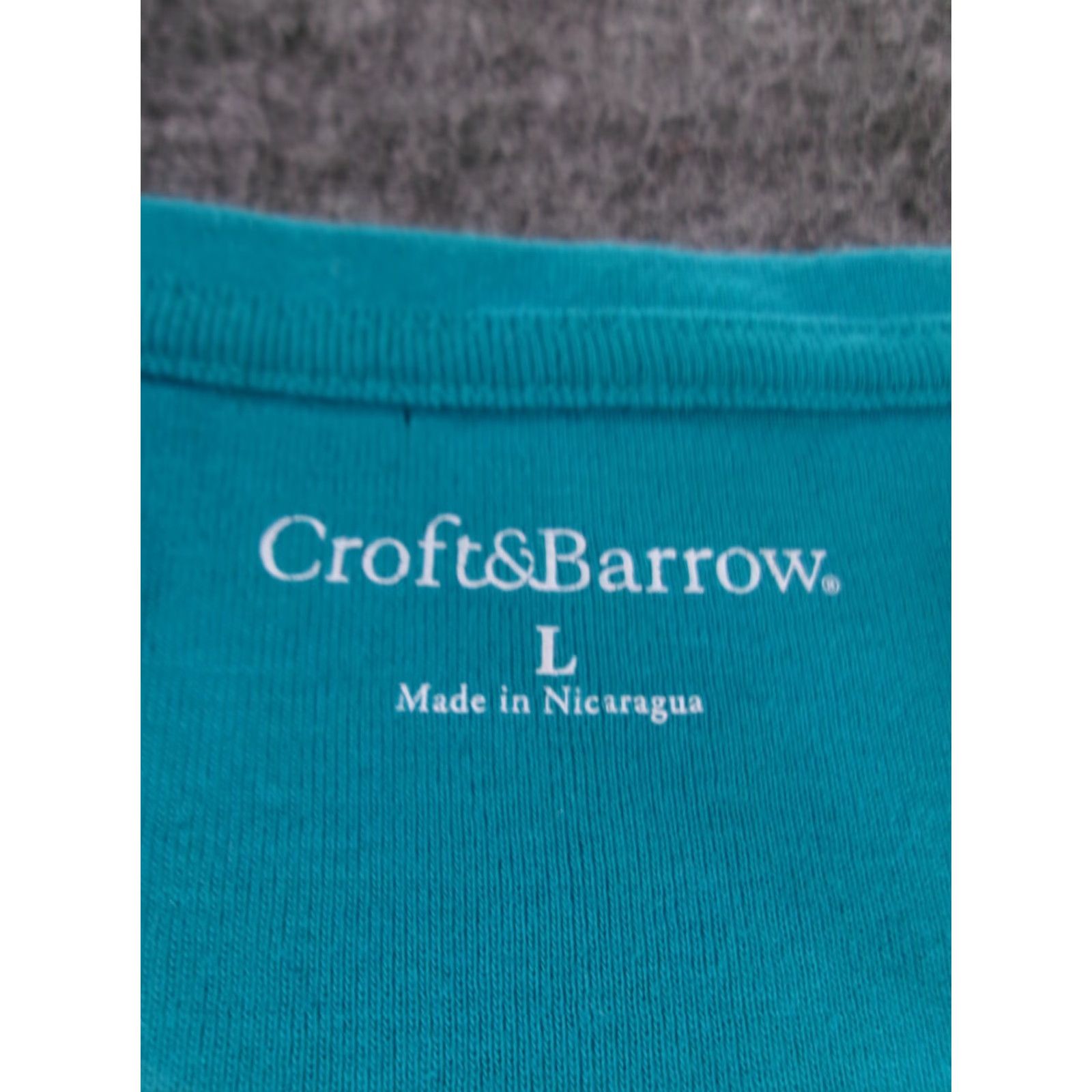 Croft & Barrow CROFT & BARROW Women's Large Lake Blue Henley T-Shirt, Short Sleeve, Solid, Casual, Regular Fit Size L / US 10 / IT 46 - 6 Thumbnail