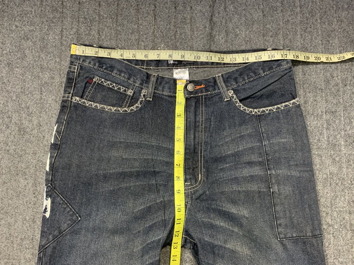 Japanese Brand Denim Bal Indigo Denim Jeans Baggy Style Back Printed Size US 35 - 9 Thumbnail
