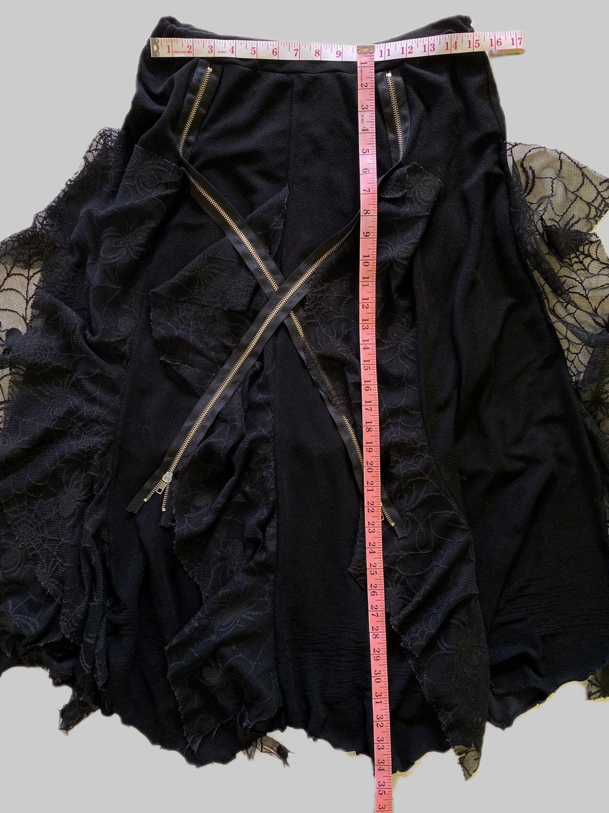 Japanese Brand Rare❗️SpiderWeb Raver Goth Punk Zipper Skirts Size 30" / US 8 / IT 44 - 9 Thumbnail