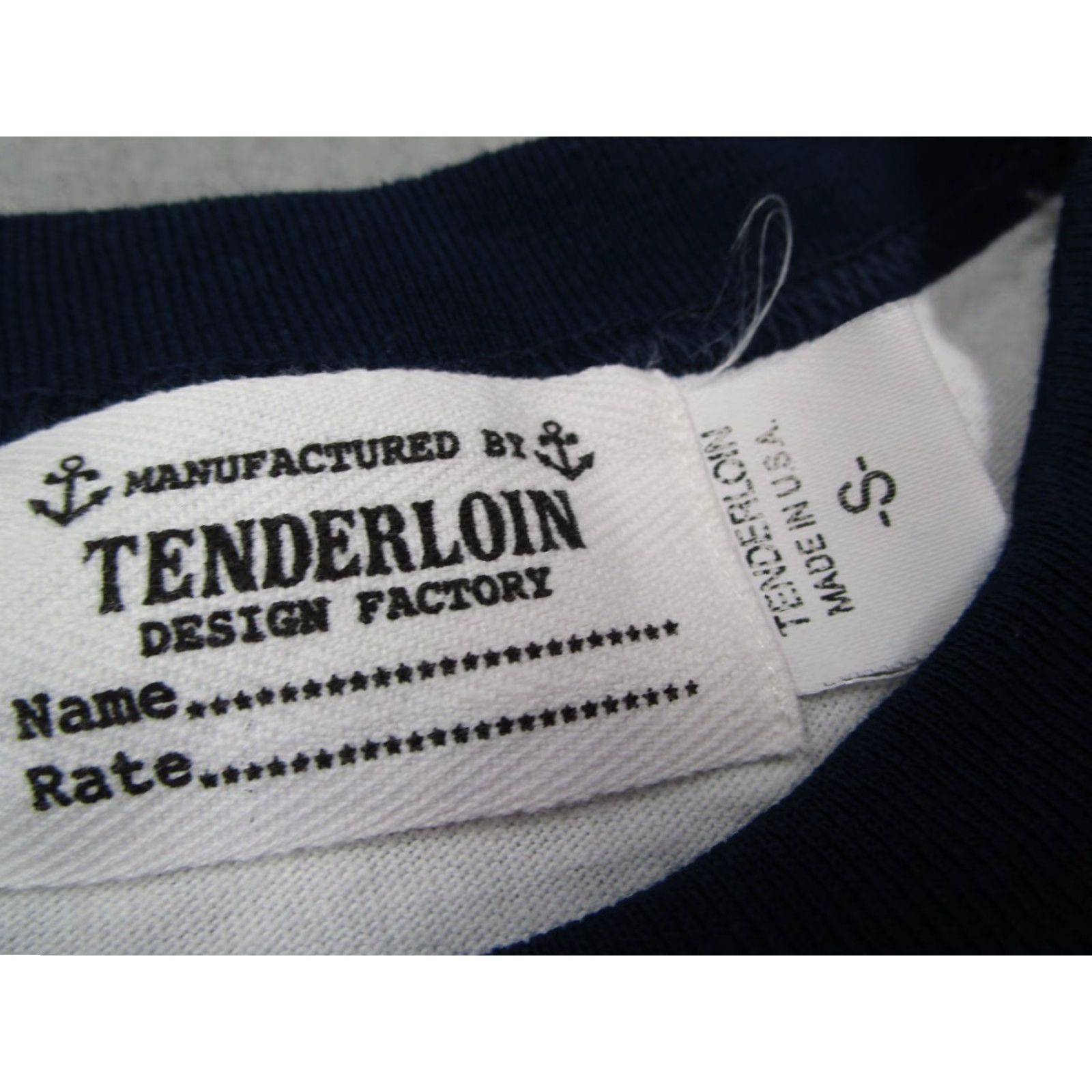 Tenderloin Tenderloin Mens Small White Short Sleeve Crew Neck Ringer Tee with Spellout Logo Size US S / EU 44-46 / 1 - 3 Thumbnail