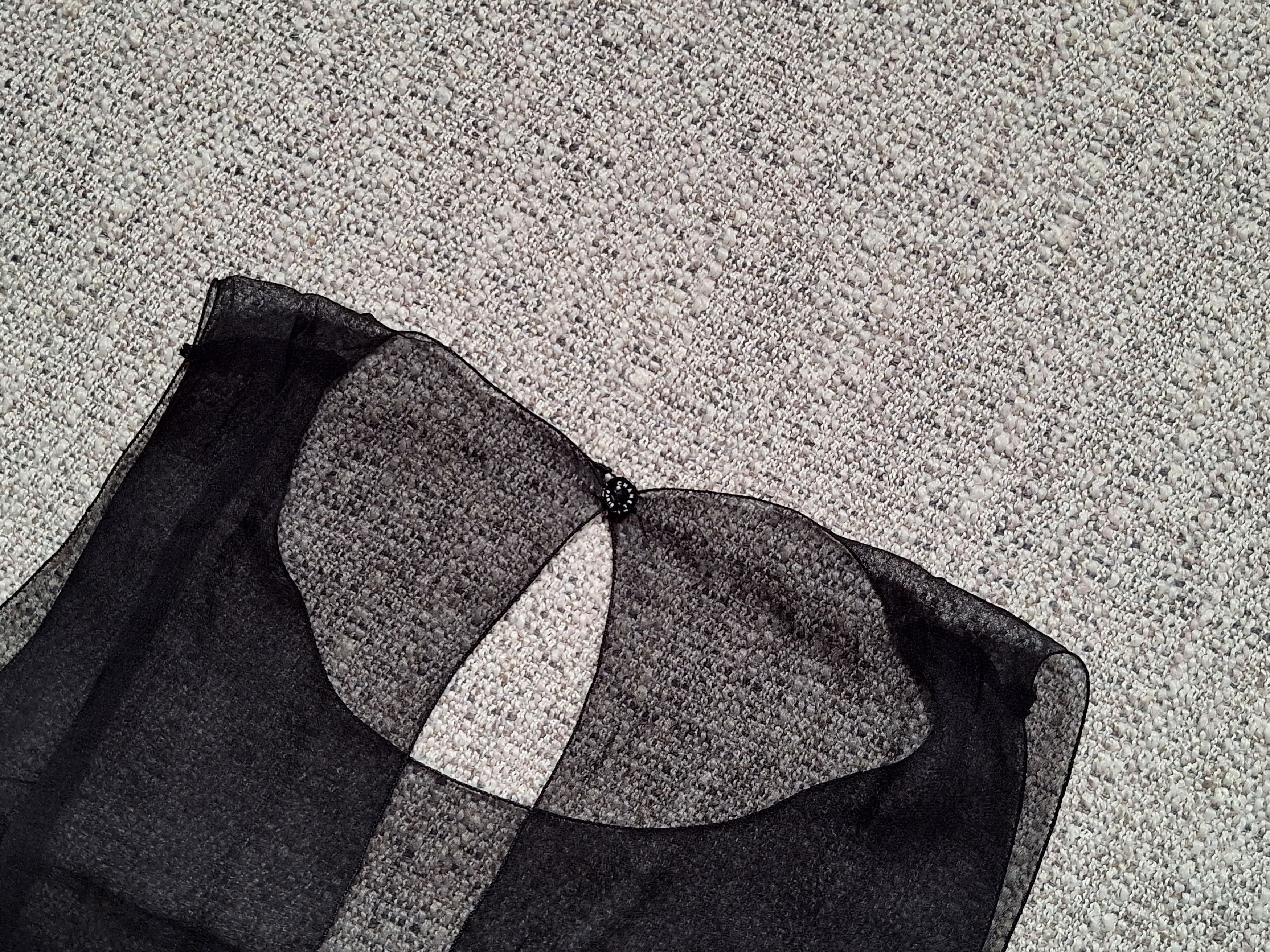 Chanel CHANEL / 03P 2003 Spring Silk Chiffon Black Skirt Size XS / US 0-2 / IT 36-38 - 13 Thumbnail