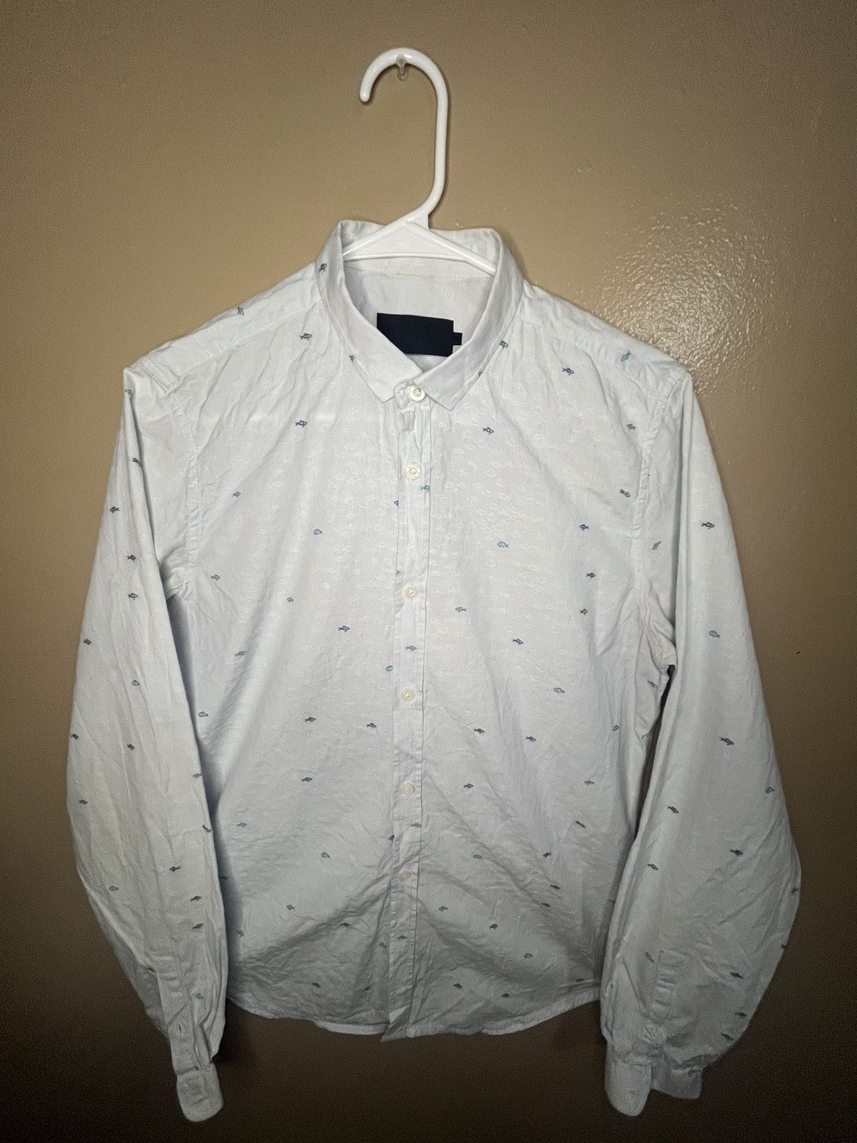 Other Blue button up shirt with blue fish print Size US M / EU 48-50 / 2 - 2 Thumbnail