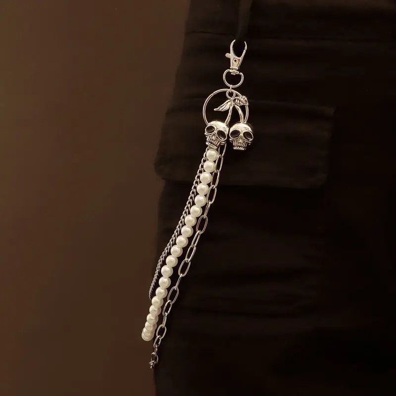 Jewelry × Vintage Punk Waist Pants Chain Wallet Chain Skull Keychain Size ONE SIZE - 1 Thumbnail