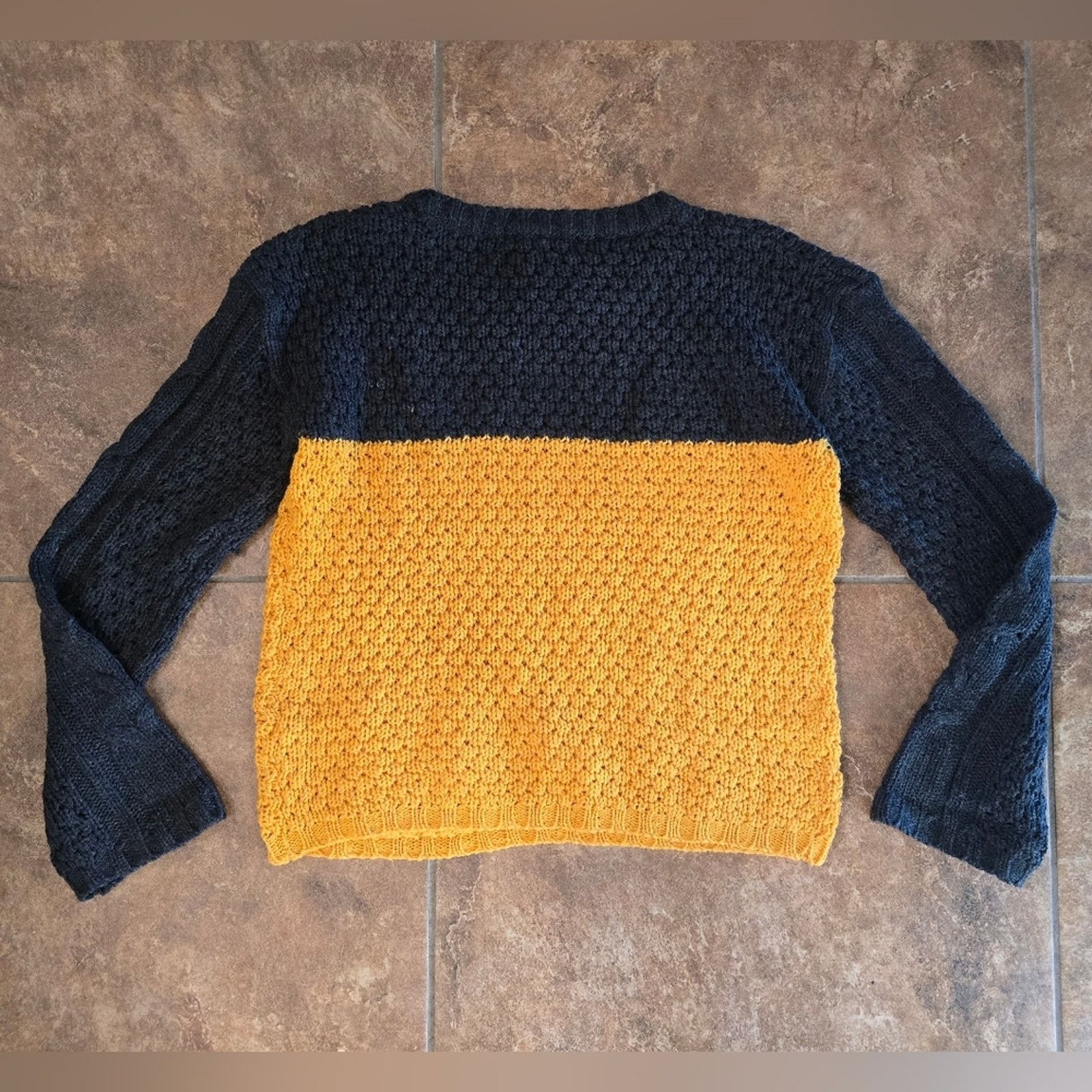Other Grey Mustard | LOVE CHANGE | Colorblock Sweater Size M / US 6-8 / IT 42-44 - 2 Thumbnail