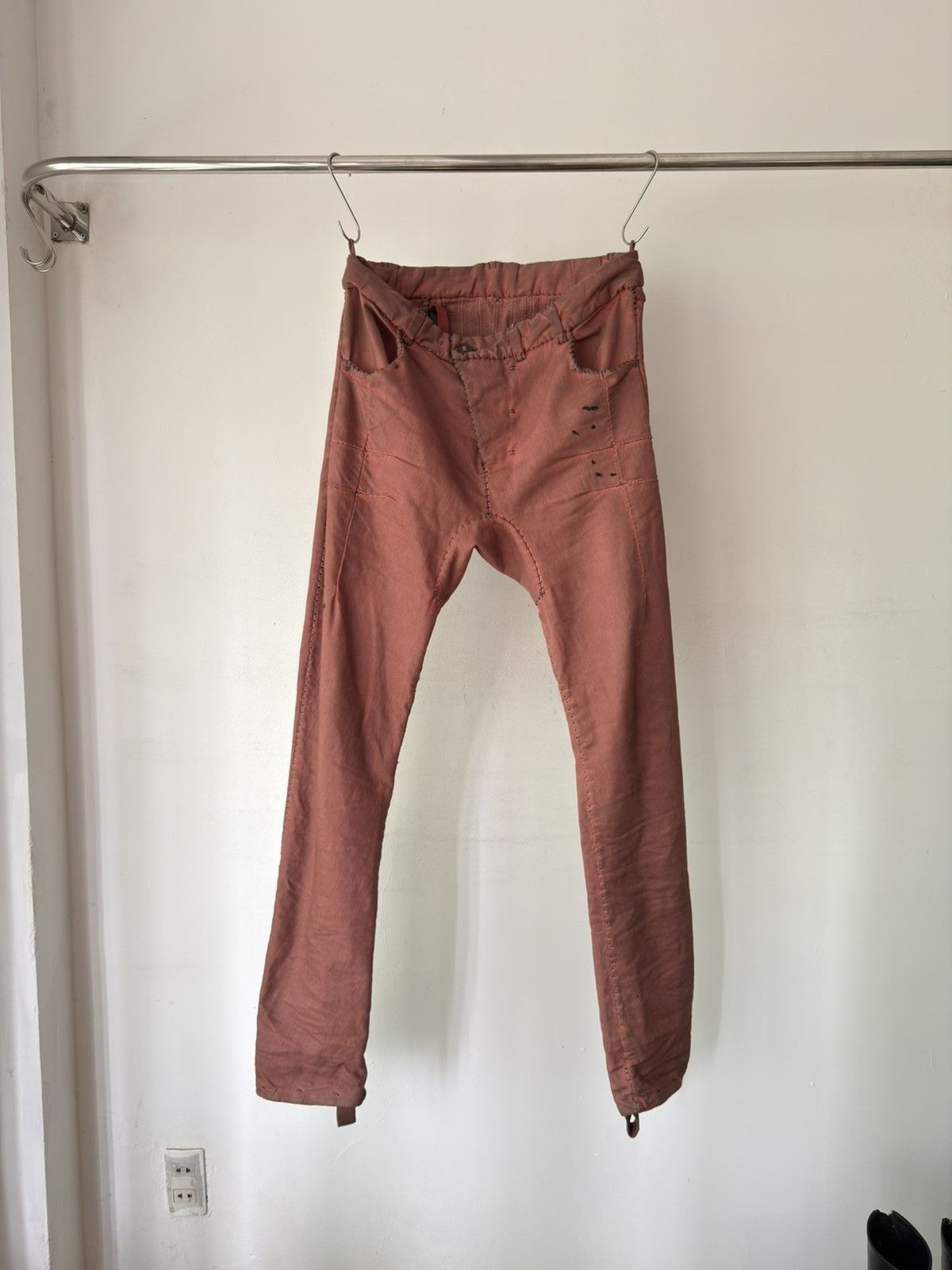 Boris Bidjan Saberi Boris Bidjan Saberi PH13 HS Handstitched Orange Pants Size US 34 / EU 50 - 2 Thumbnail
