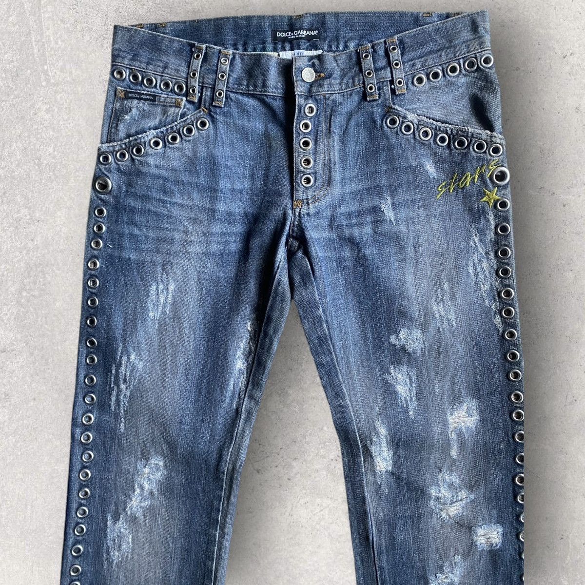 Dolce & Gabbana Archive SS06 Eyelet Low Waist Jeans | Grailed