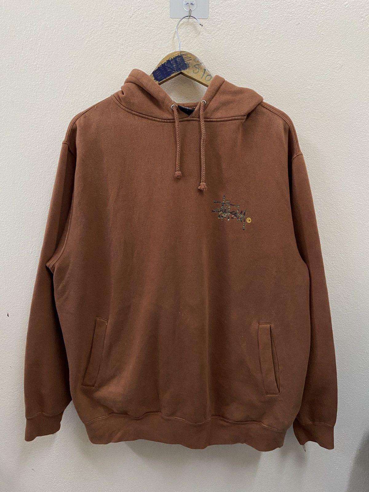 Stussy Vintage Stussy Big Logo Brown Hoodie Pullover Size US XL / EU 56 / 4 - 2 Thumbnail