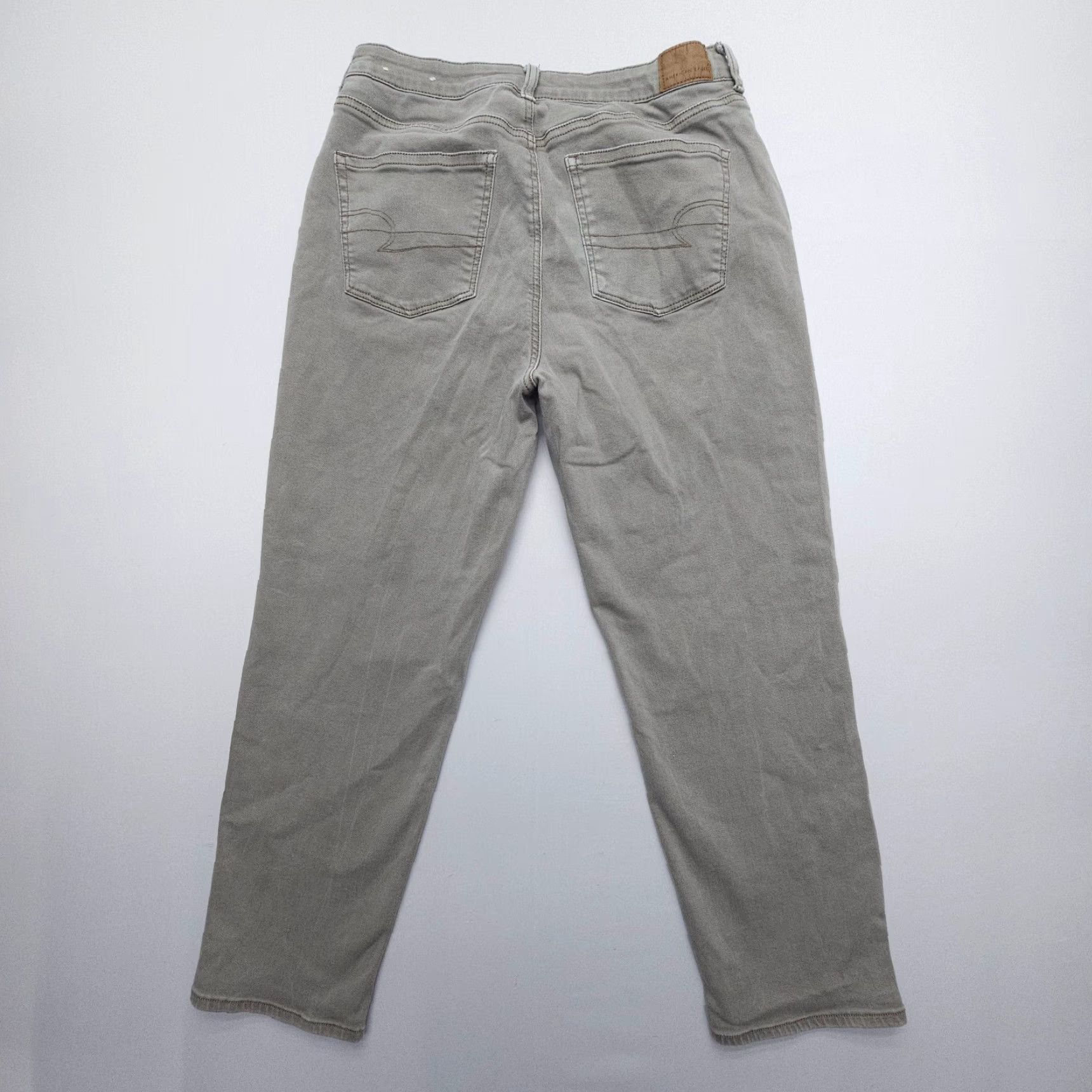 American Eagle Outfitters American Eagle Outfitters Mom Jeans Womens 14 High Rise Green Denim Slim Stretch 5-Pocket Regular Inseam 26 Size 36" / US 14 / IT 50 - 2 Thumbnail