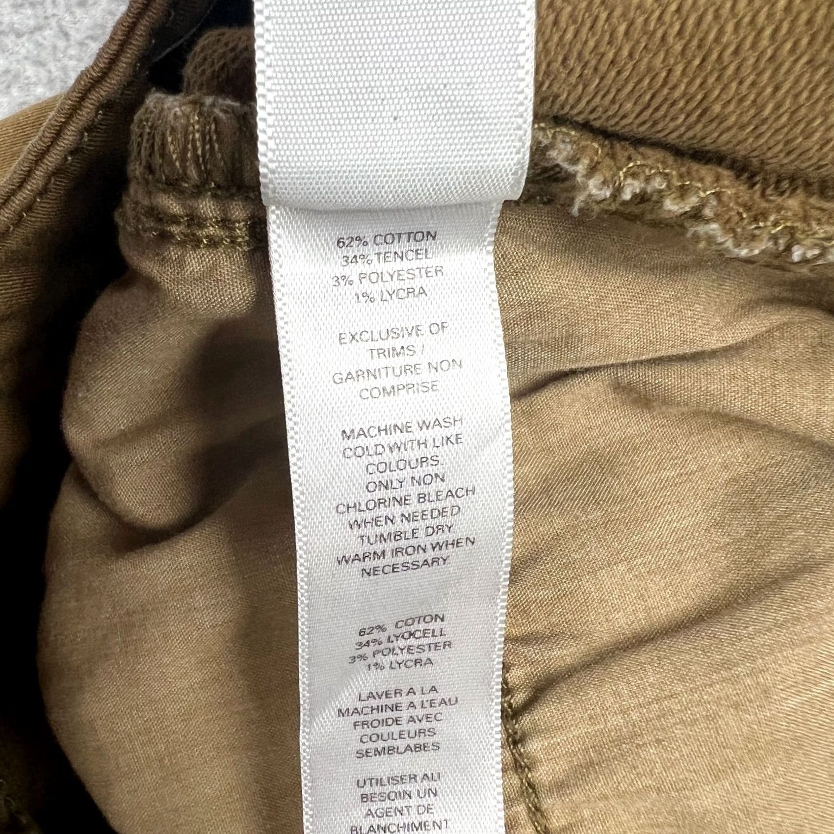 DUER DU/ER N2X Relaxed Taper Pants 31x32 Mens Beige Chino N2X Logo Pockets 5-Pocket Design Casual Workwear Knit Stretch Cotton Blend Size US 31 - 4 Thumbnail