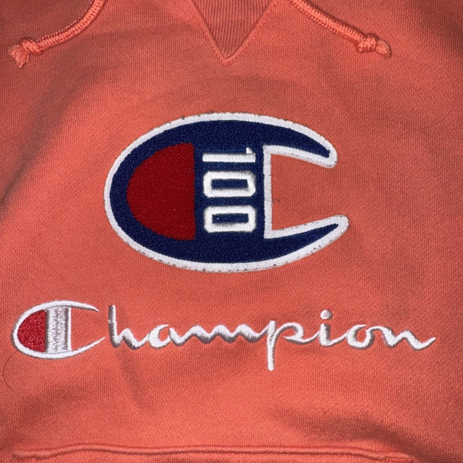 Champion × Vintage Vintage Champion Reverse Weave After Hoodie Peach M 21x25 Size US M / EU 48-50 / 2 - 2 Thumbnail