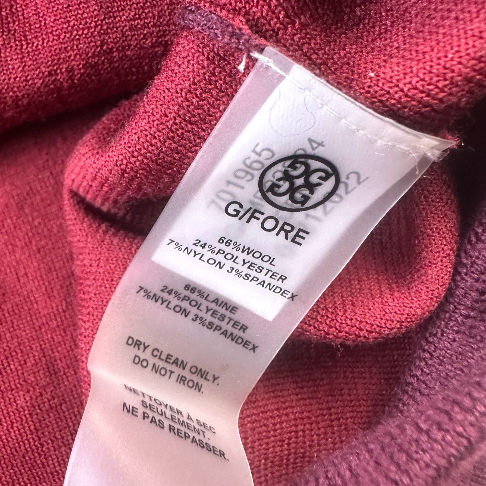 Vintage G Fore Sweater Mens XL Red V-Neck Quarter Zip Slim Golf Merino Wool Pullover Size US XL / EU 56 / 4 - 7 Thumbnail