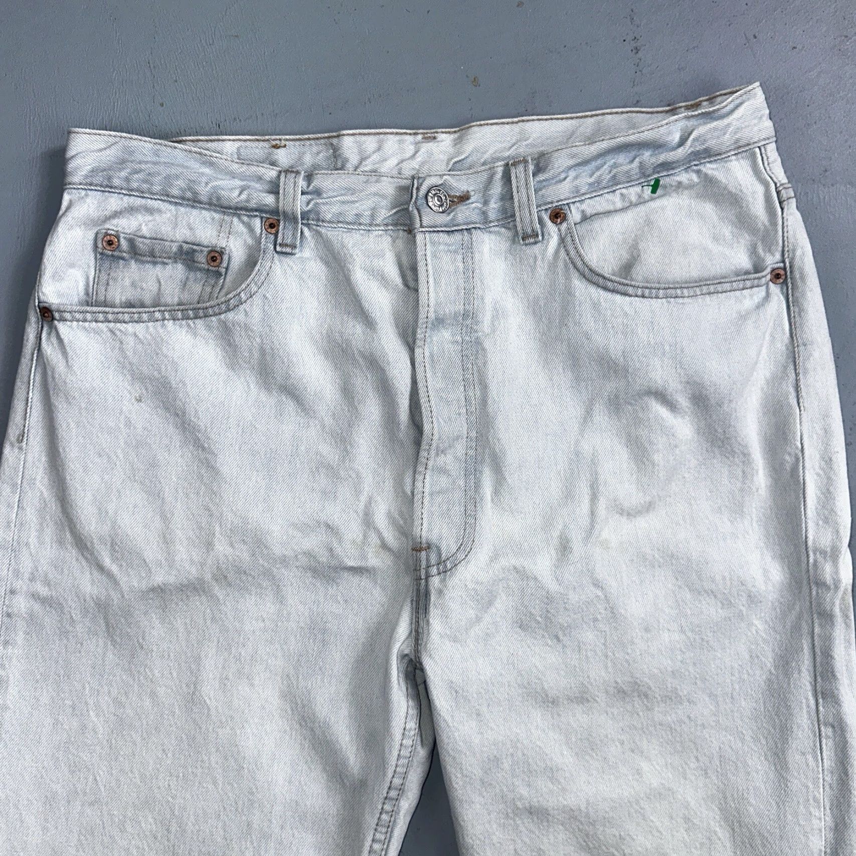 Levi's VINTAGE Levi's 501 Jeans Men Regular Fit Straight Leg 38x30 90s USA Light Wash Cotton Denim Size US 38 / EU 54 - 3 Thumbnail