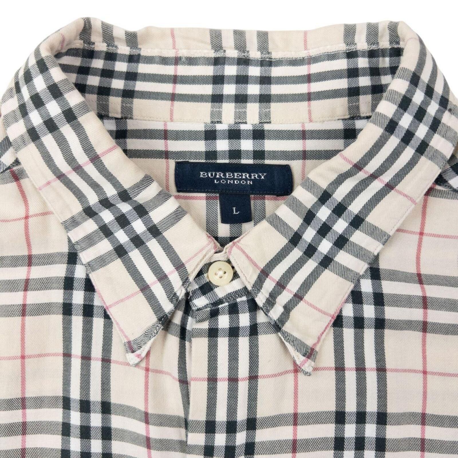 Burberry Vintage Burberry Nova Check Short Sleeve Button Up Shirt L Size US L / EU 52-54 / 3 - 3 Thumbnail