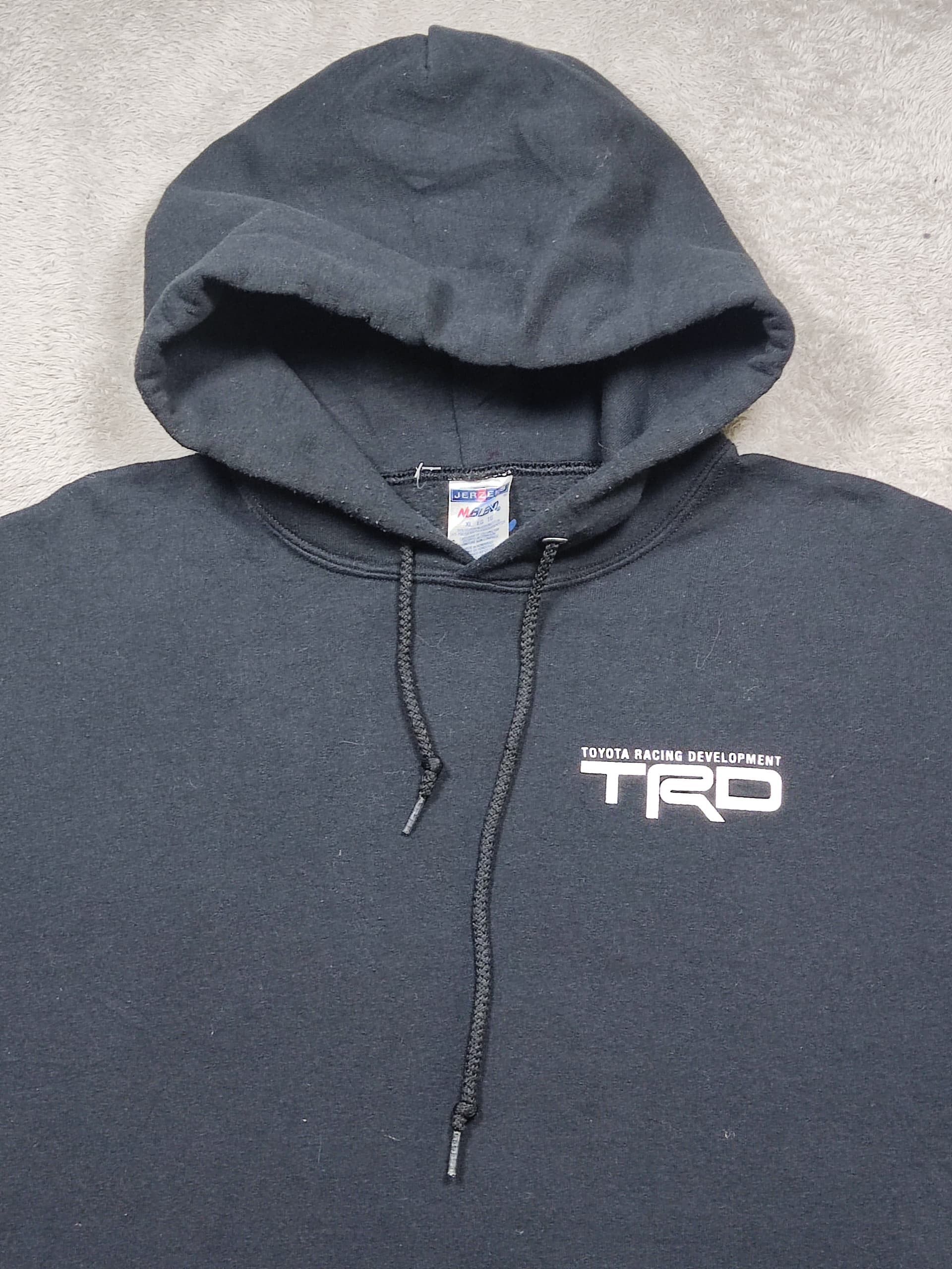 Vintage Toyota TRD Hoodie Black Pullover Sweatshirt Toyota Racing Size US XL / EU 56 / 4 - 3 Thumbnail