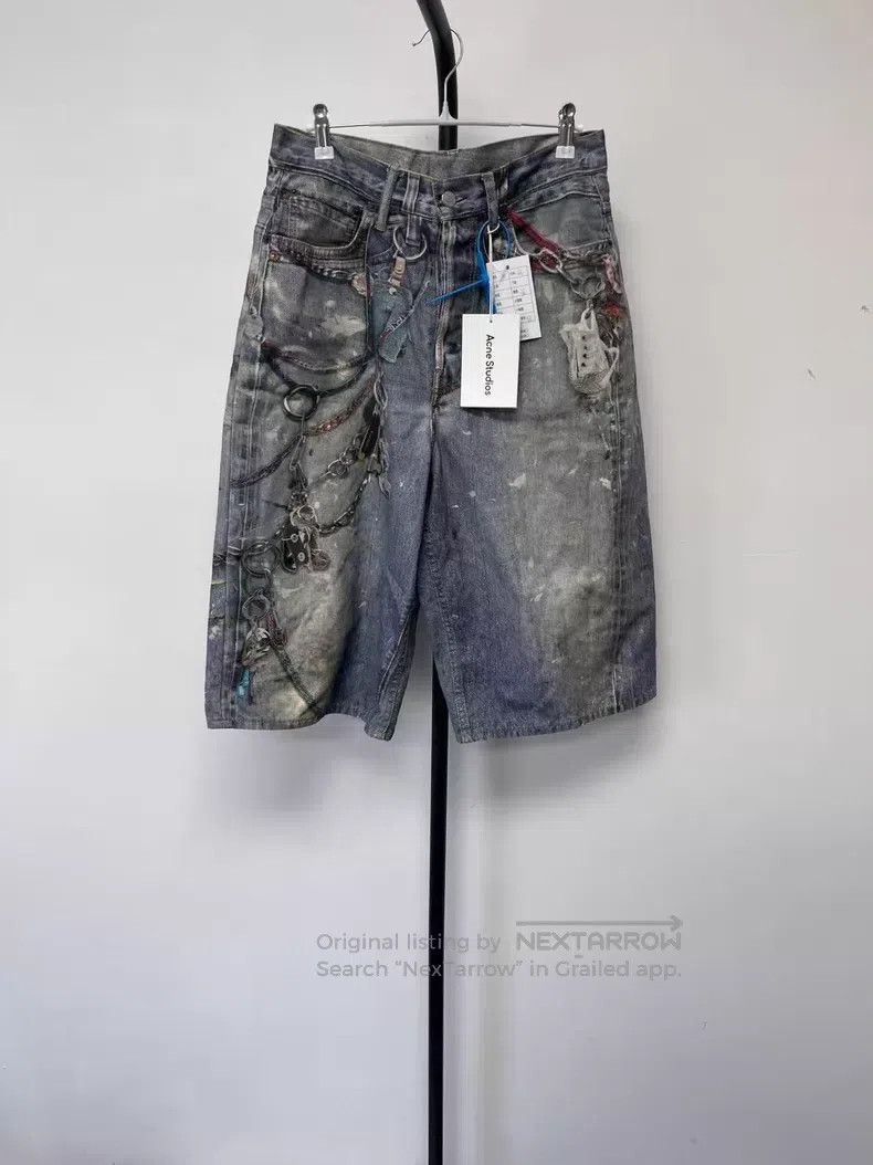 Acne Studios Acne Studios 3D Print Optical Illusion Straight Loose Fit Size US 30 / EU 46 - 1 Thumbnail