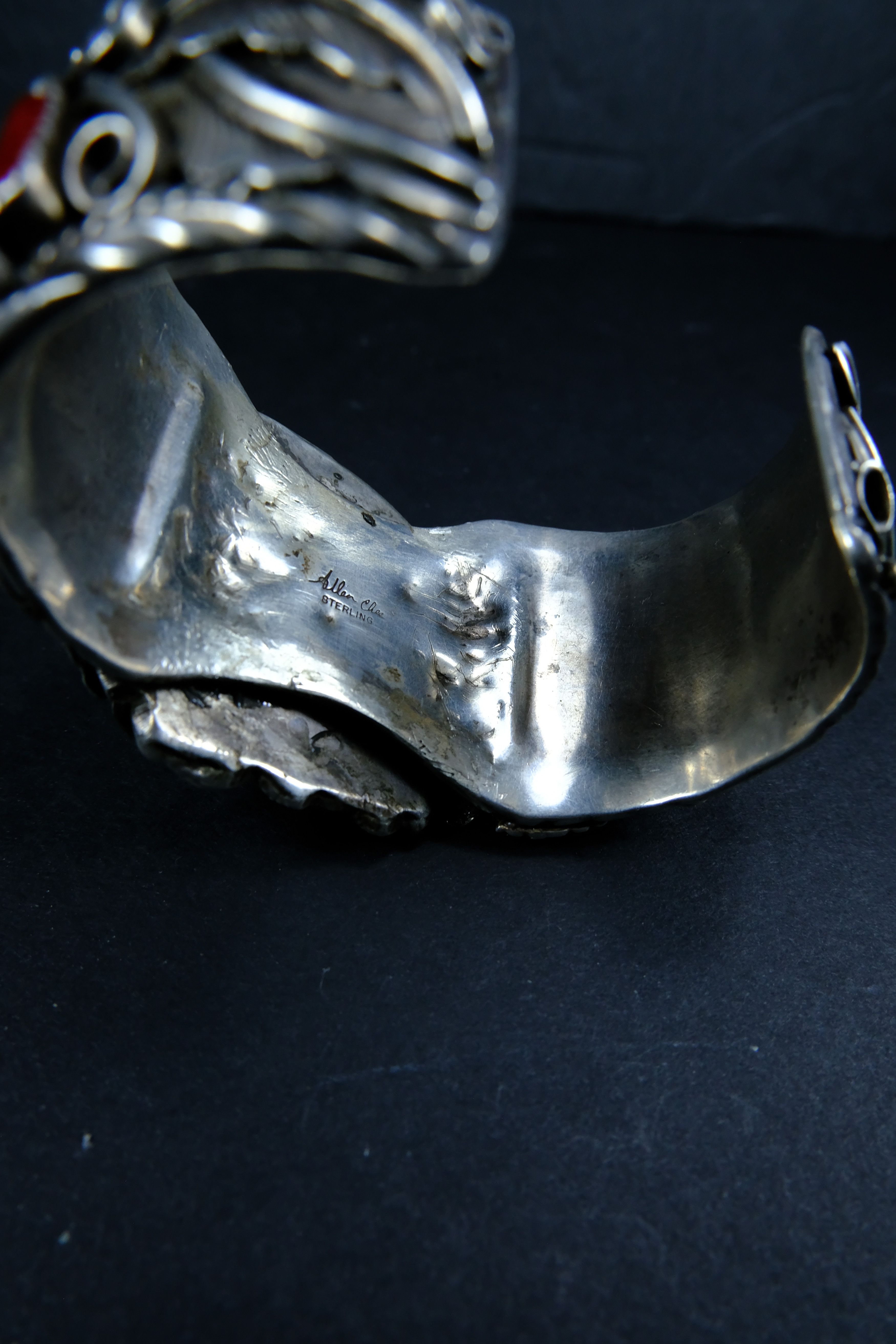Vintage Turquoise Nugget Silver Bracelet Size ONE SIZE - 14 Thumbnail