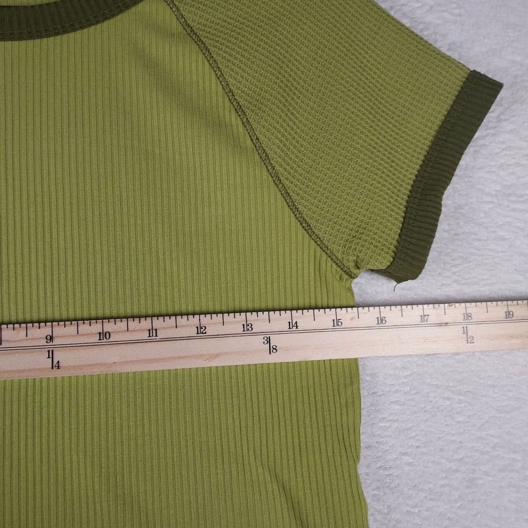 Vintage Wild Fable Womens Crop Top Green Short Sleeve Lightweight M Size M / US 6-8 / IT 42-44 - 4 Thumbnail