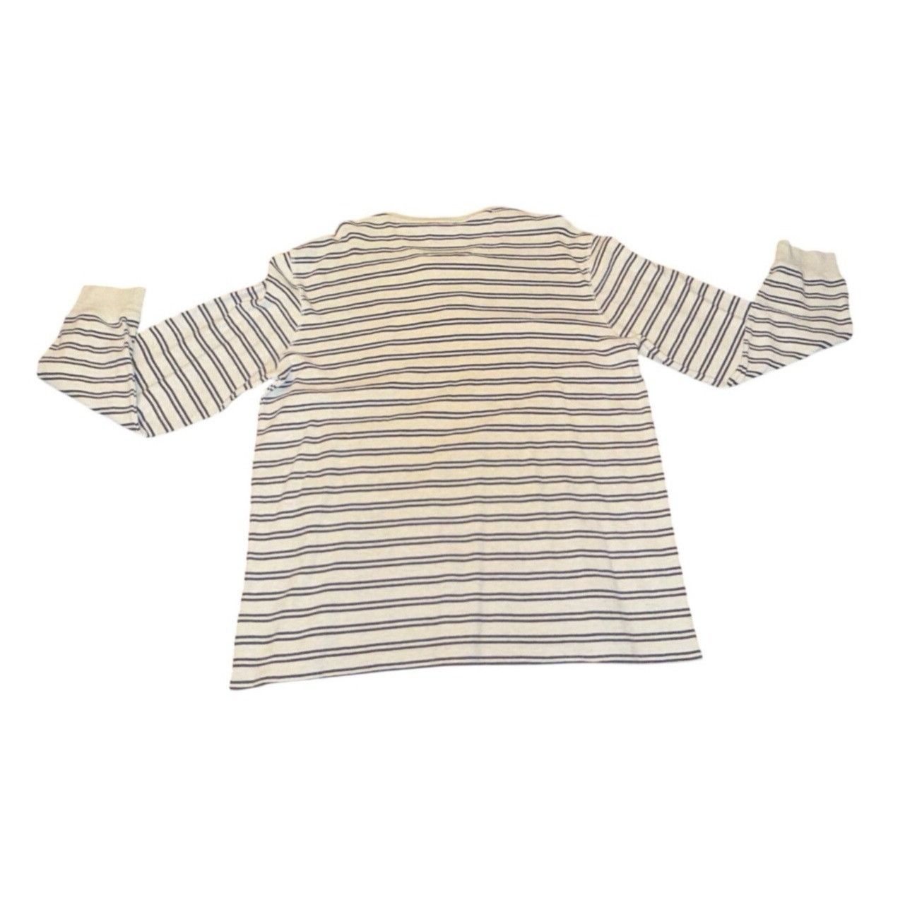 Chaps Chaps Mens XL Striped Long Sleeve Henley Shirt White & Navy Size US XL / EU 56 / 4 - 7 Thumbnail