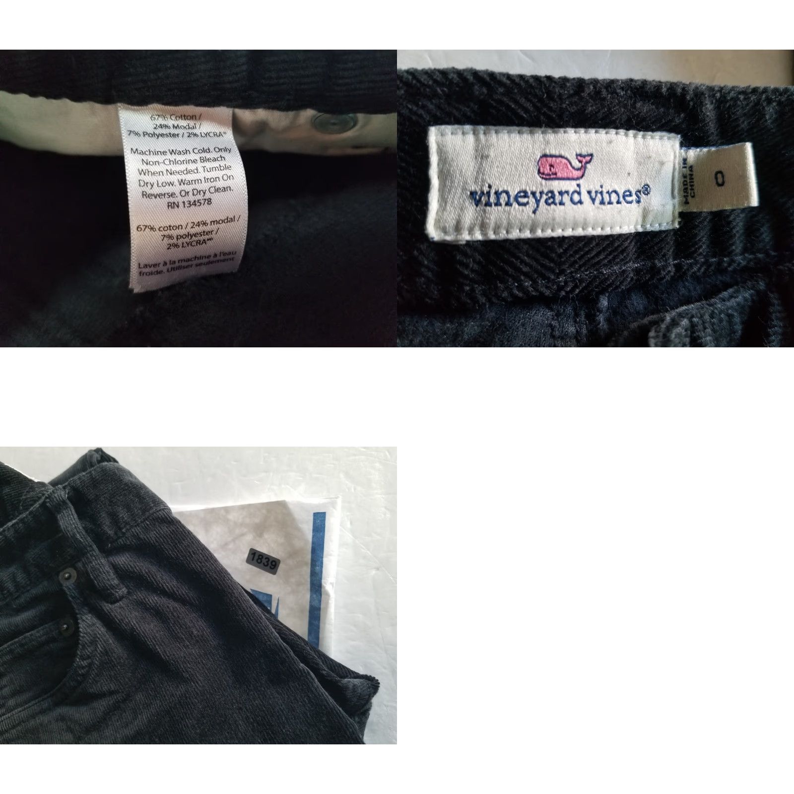 Vineyard Vines VINEYARD VINES Womens Jeans Size 0 Blue Skinny Corduroy Size 28" / US 6 / IT 42 - 8 Thumbnail