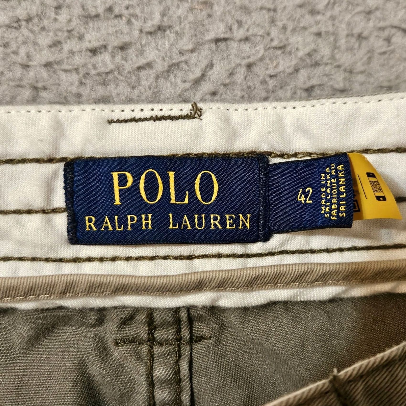 Polo Ralph Lauren Polo Ralph Lauren Shorts Mens 42 Green Cargo Men Flat Front Classic Fit Pocket Size US XL / EU 56 / 4 - 4 Thumbnail