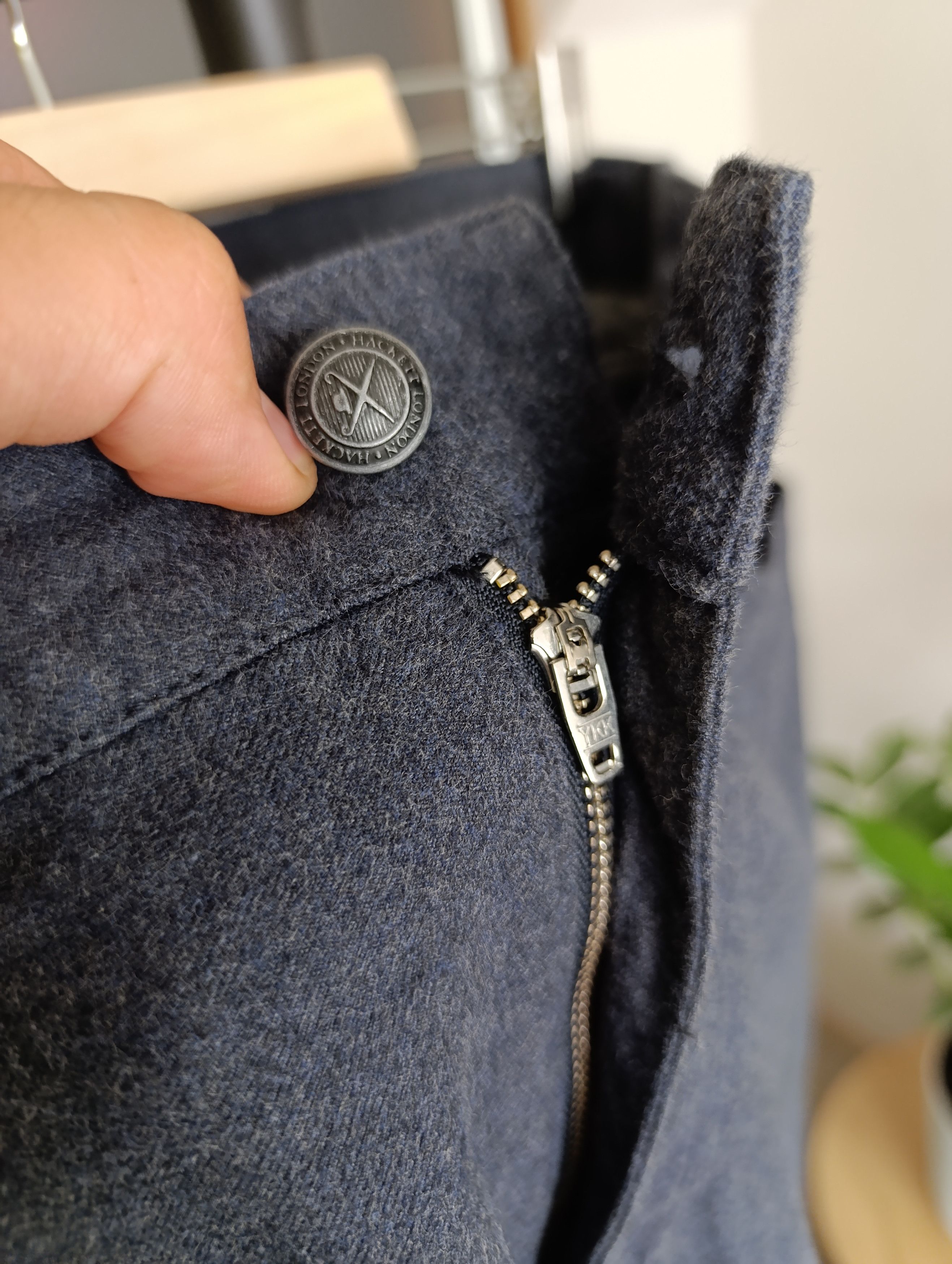 Designer × Hackett Hackett Flannel logo-patch straight-leg Trousers Size US 30 / EU 46 - 11 Thumbnail