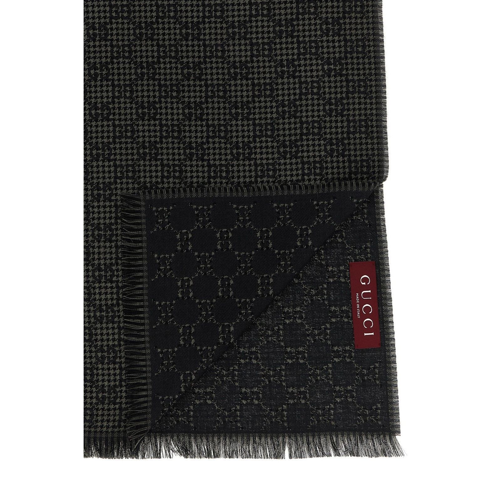 Gucci GUCCI Black GG Wool/Silk Scarf New & Authentic Size ONE SIZE - 3 Thumbnail