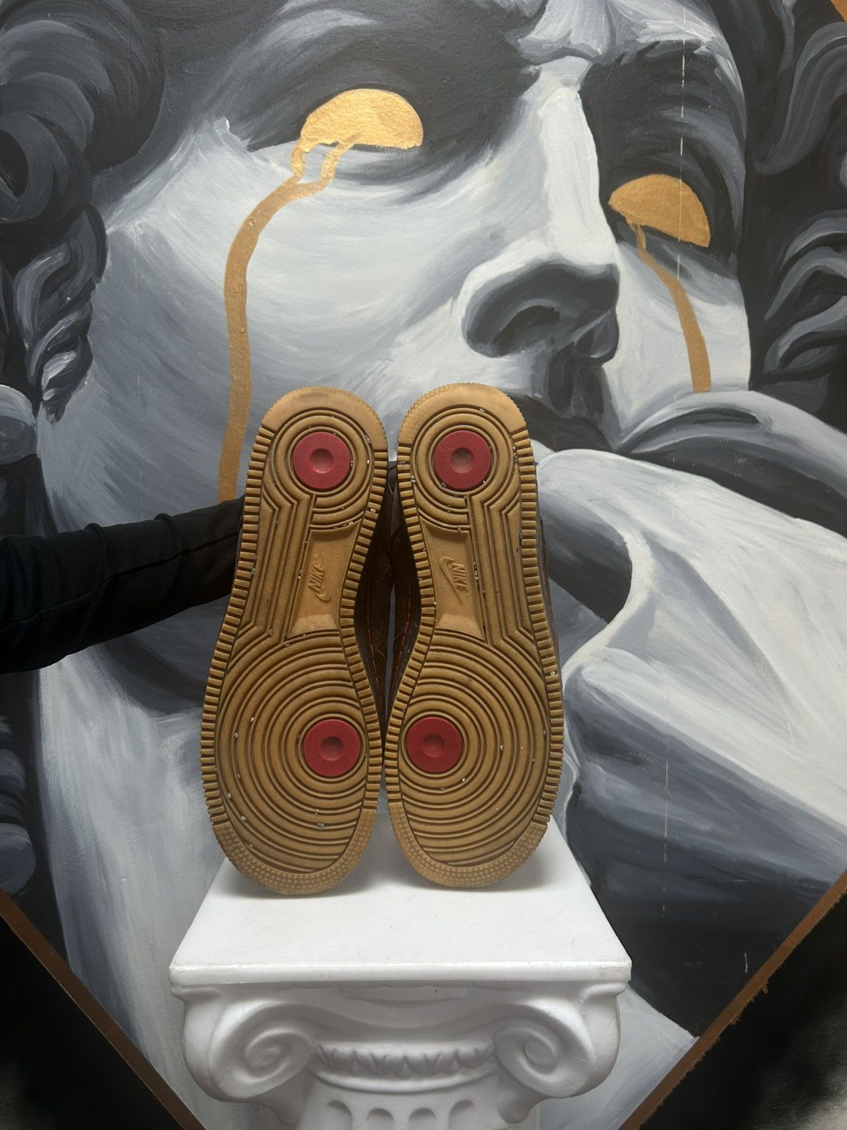 Designer brown and red af1 Size US 12 / EU 45 - 3 Thumbnail