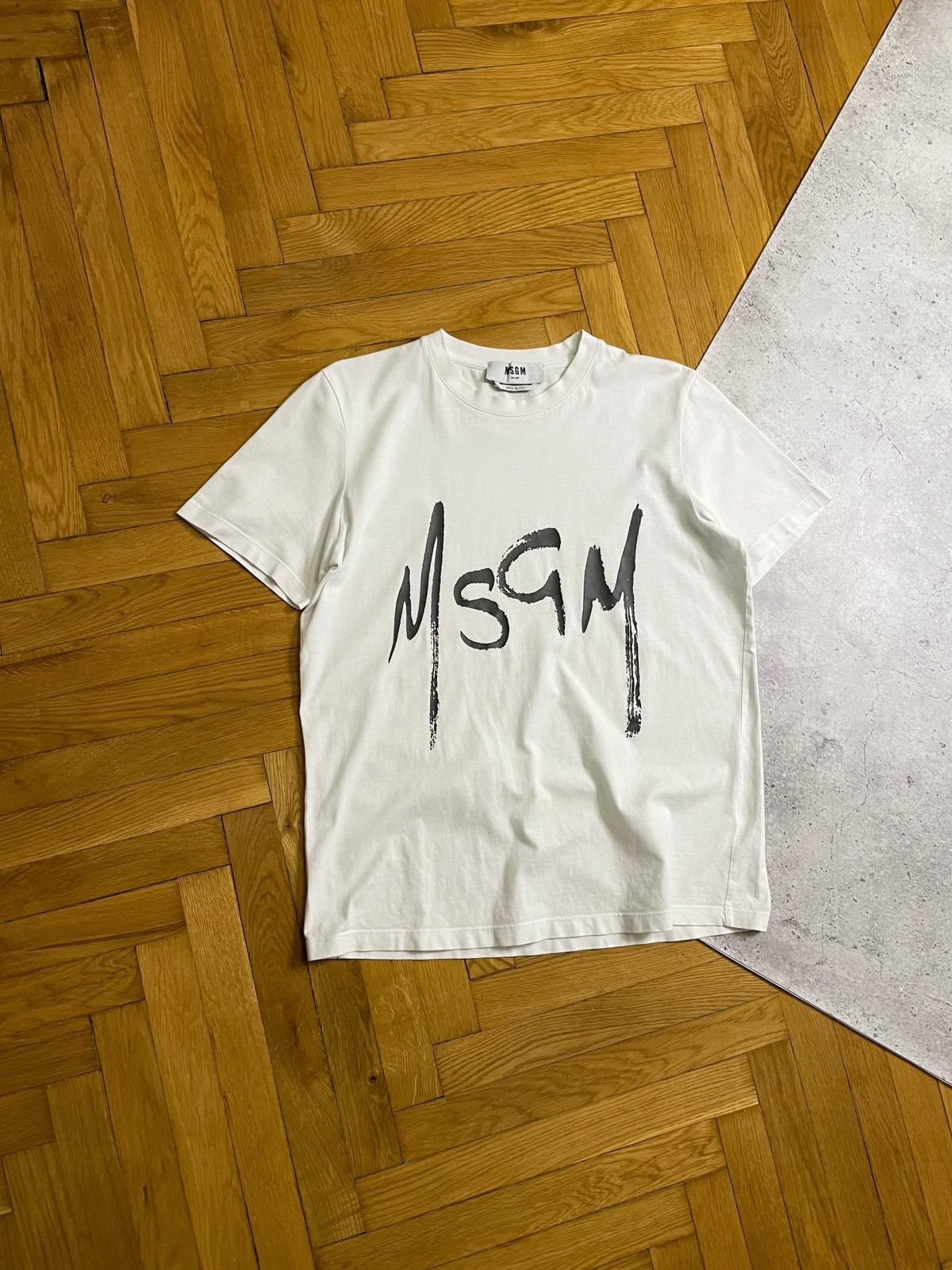 Designer × MSGM MSGM Milano Big Logo White T-Shirt Men’s Size S Size US S / EU 44-46 / 1 - 2 Thumbnail