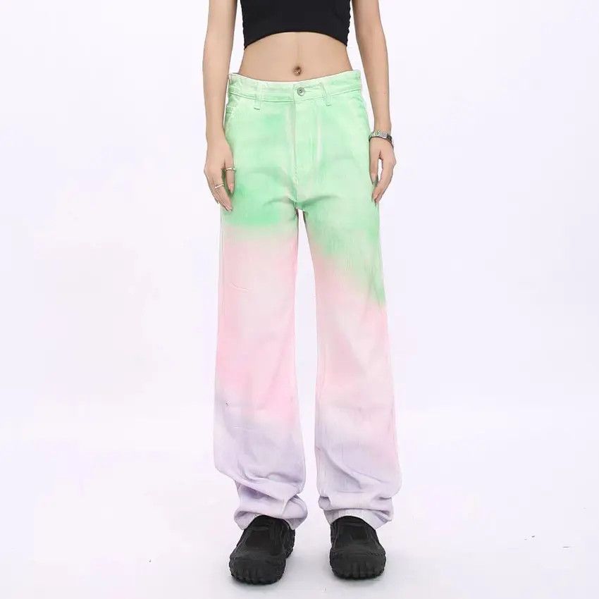 Designer × Japanese Brand Vintage Hip Hop Streetwear Loose Casual Jeans Size US 33 - 1 Thumbnail