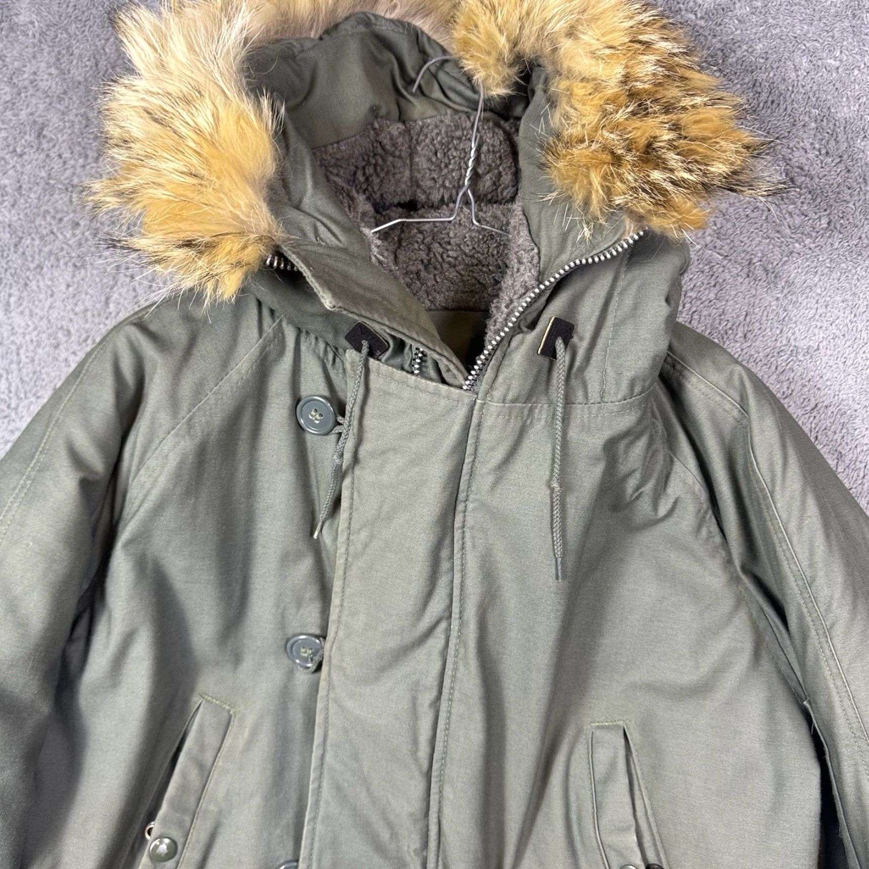 Vintage VINTAGE Spiewak N-3B Parka Mens L Fur Hood Green Chest 50 Insulation Polyester Winter Weathergear Windproof Pockets Size US L / EU 52-54 / 3 - 4 Thumbnail