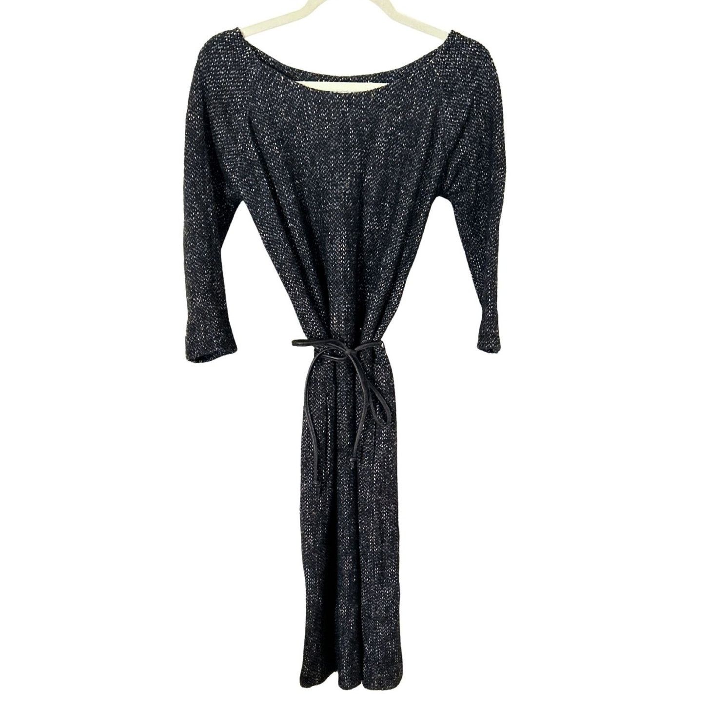 HUMANOID Humanoid Textured Knit Dress w/ Leather Belt Multitone S Size S / US 4 / IT 40 - 1 Thumbnail